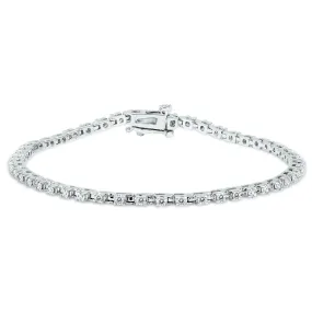 1 Carat Tw Diamond Tennis Bracelet In 14K White Gold