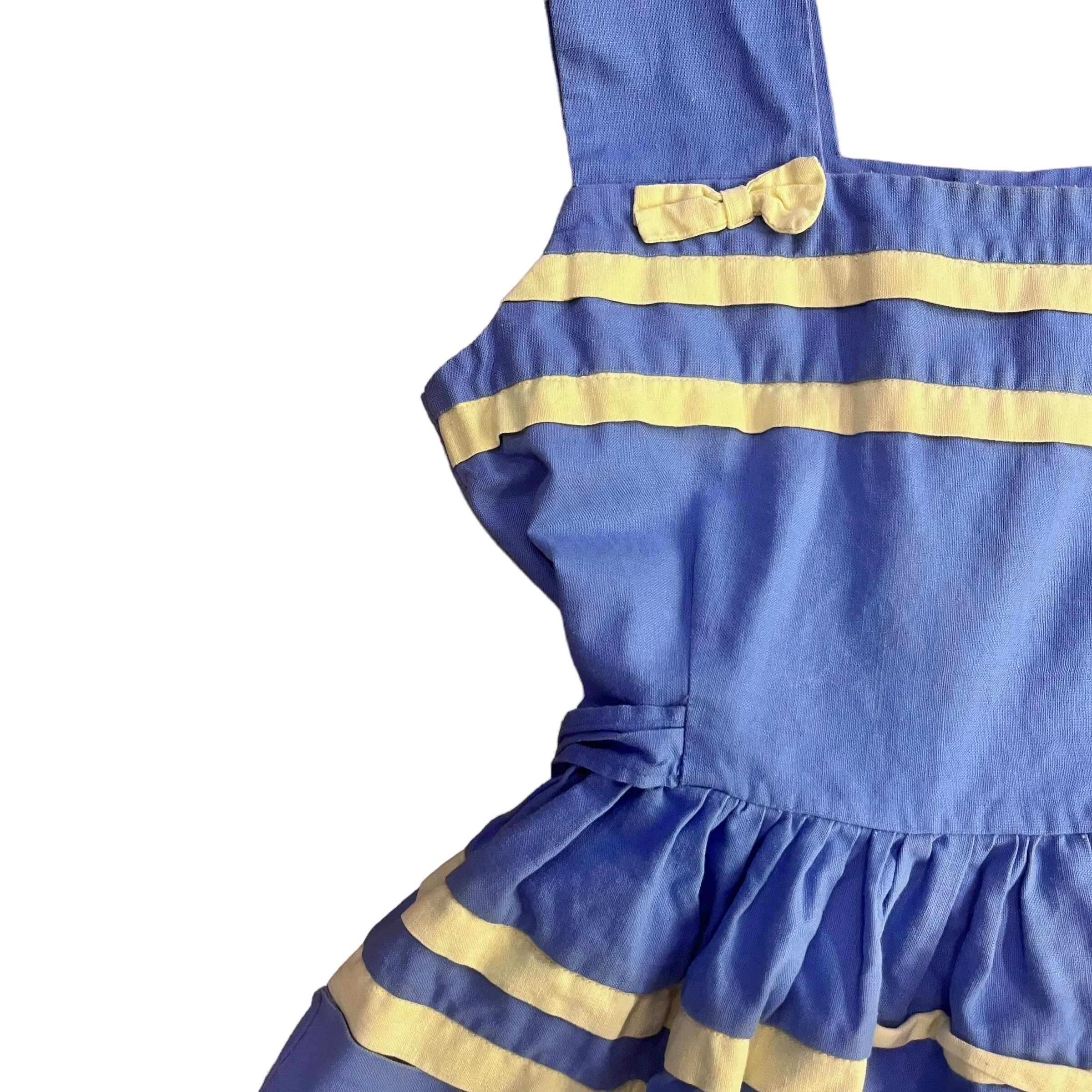 1960's Blue Dress/ Blouse / 5-6Y