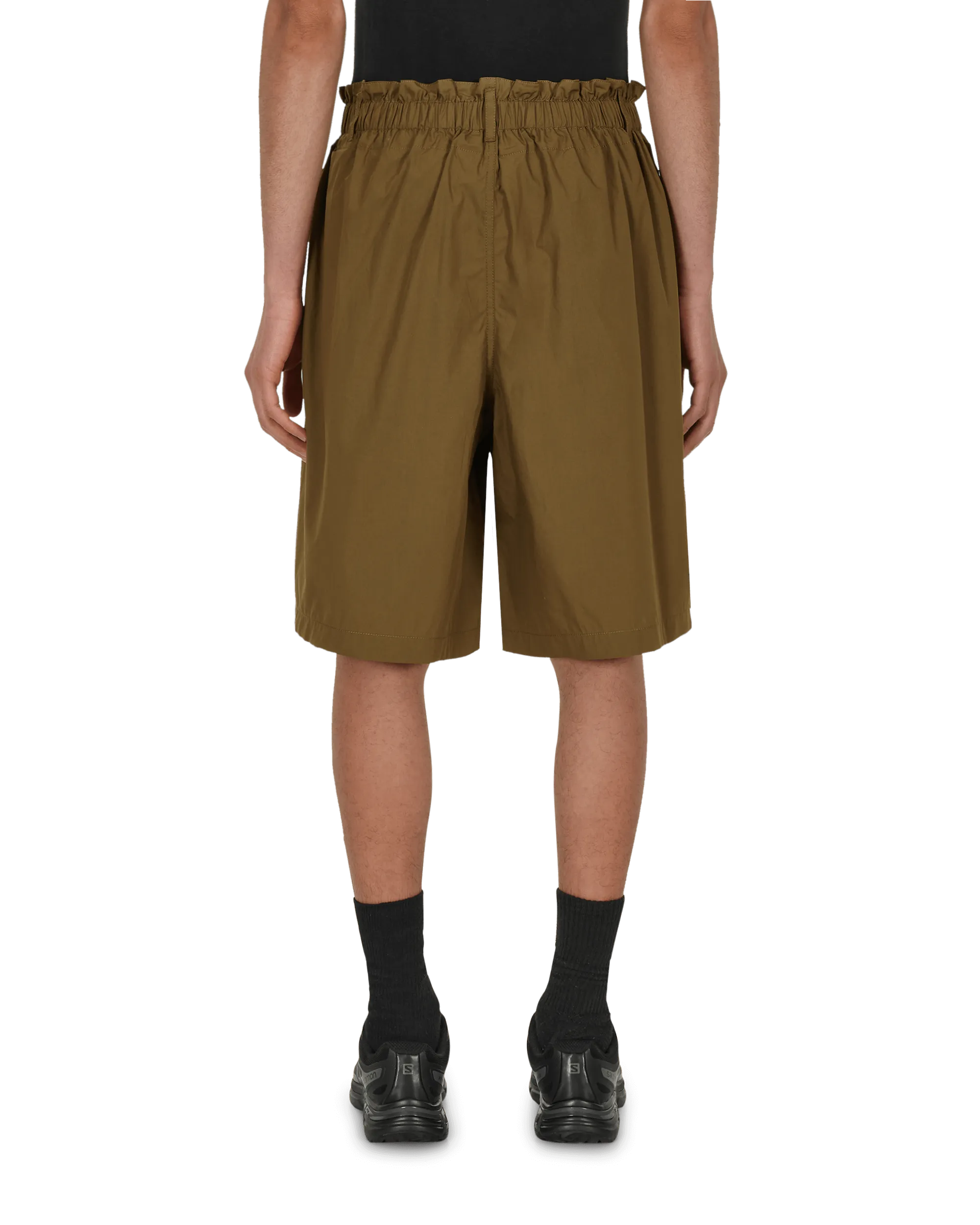 2 Moncler 1952 Cotton Poplin Shorts Green