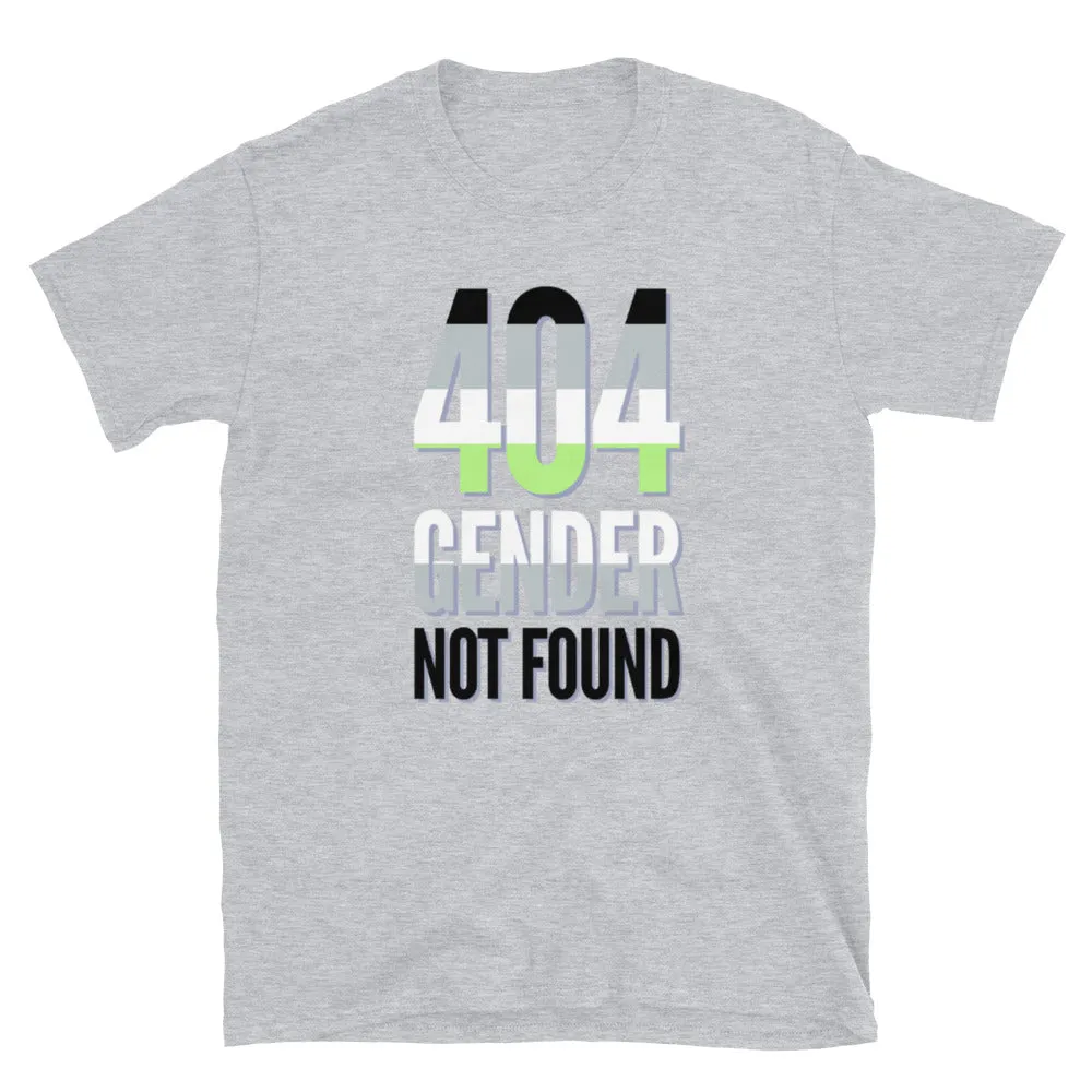 404 Gender Not Found Agender Pride Short-Sleeve Unisex T-Shirt