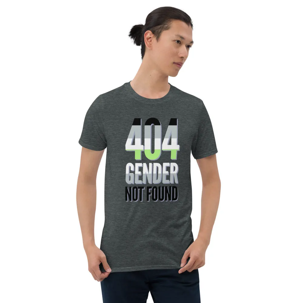 404 Gender Not Found Agender Pride Short-Sleeve Unisex T-Shirt