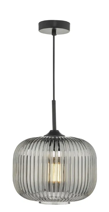 51362SG Single  Smoke Grey Pendent Ceiling Light