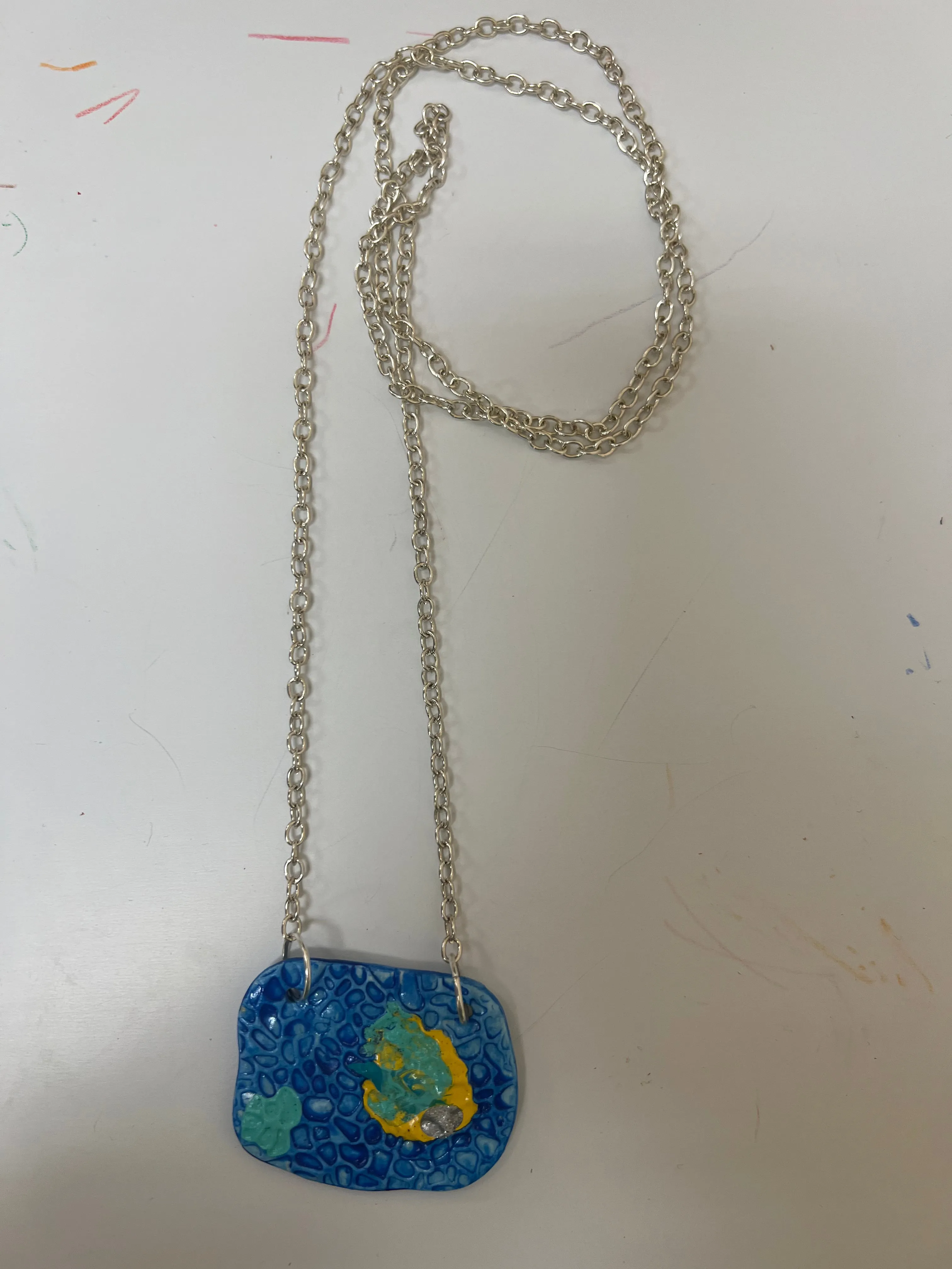 Abstract Necklaces - Blue & Yellow Moon