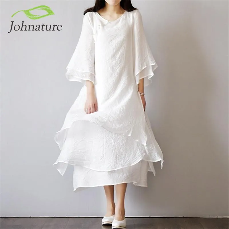 Acetate Fiber V-Neck Loose Casual Women Dress  5204698