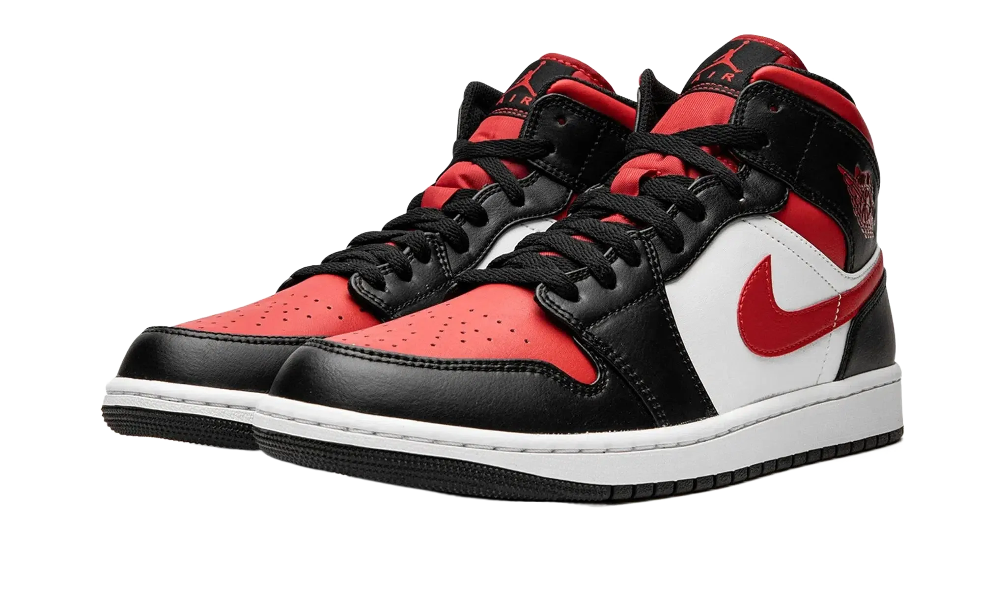 Air Jordan 1 Mid Black Fire Red