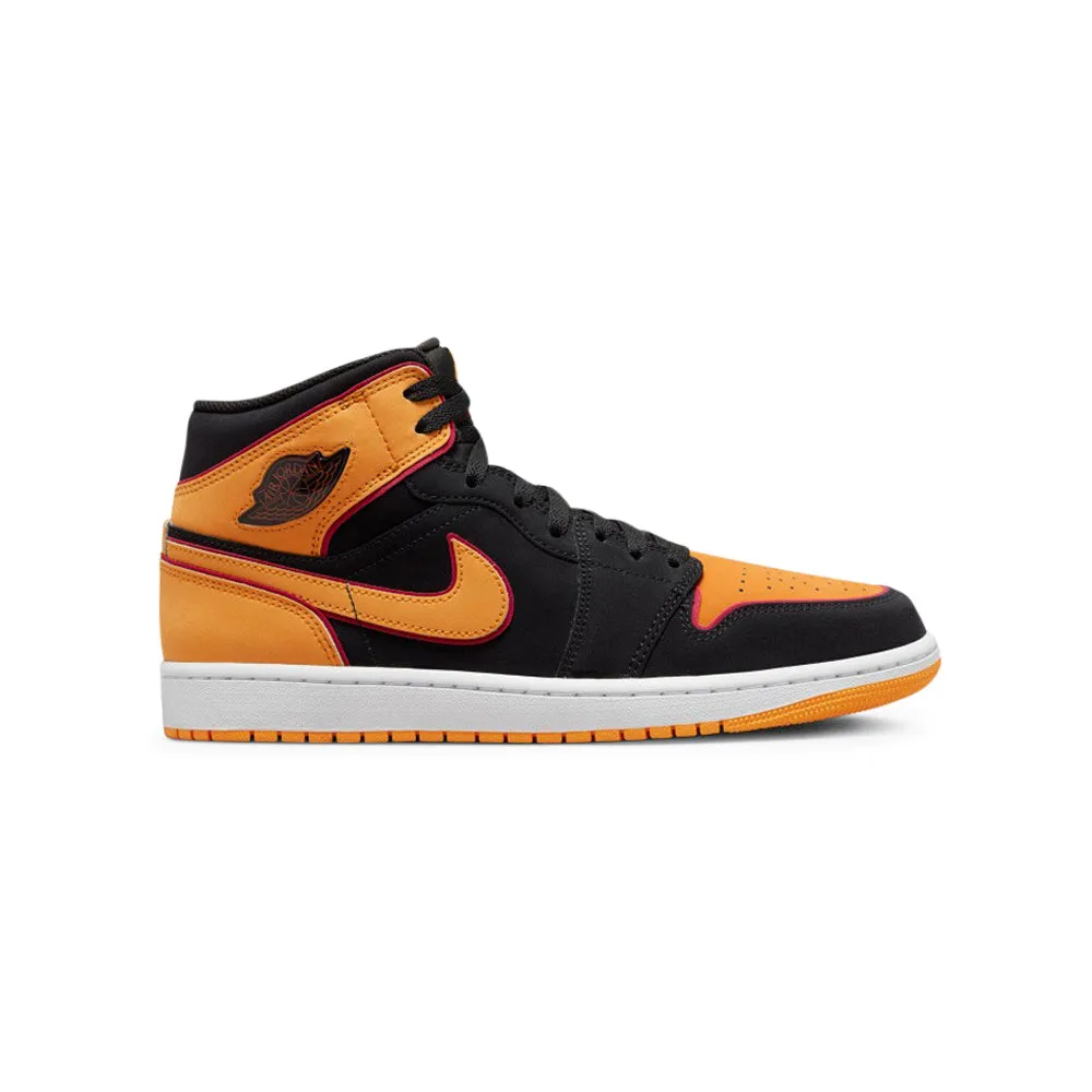 Air Jordan 1 Mid Fat Tongue (Black/Vivid Orange)