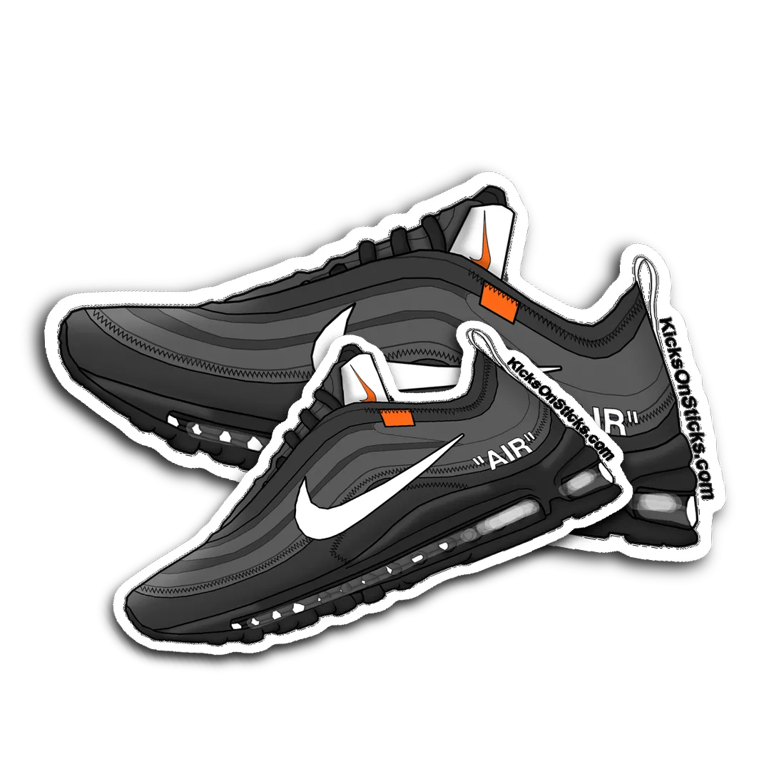 Air Max 97 Off-White "Black" Sneaker Sticker