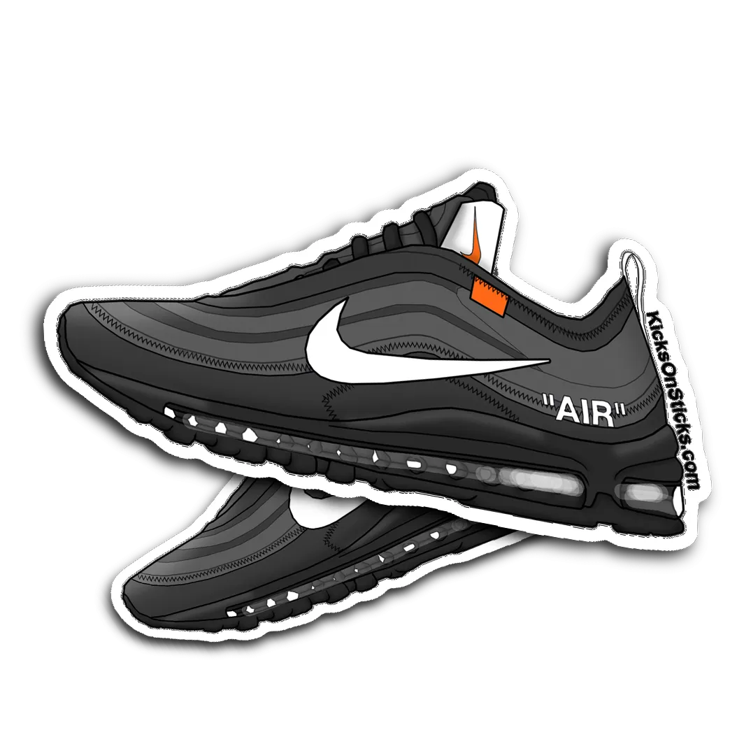 Air Max 97 Off-White "Black" Sneaker Sticker