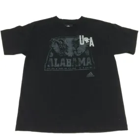 Alabama Crimson Tide Adidas YOUTH Black Short Sleeve Crew Neck T-Shirt (M)