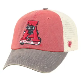 Alabama Crimson Tide TOW Red Offroad Retro Vault Logo Mesh Adj Hat Cap