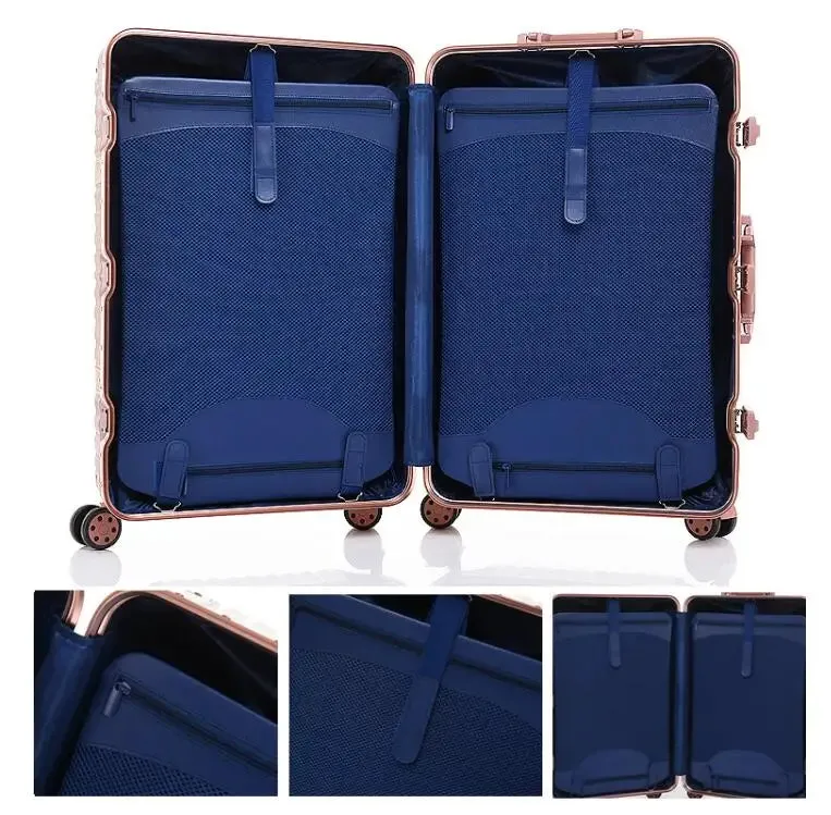 Aluminium Frame Spinner Wheel Hand Luggage Travel Bag Suitcase