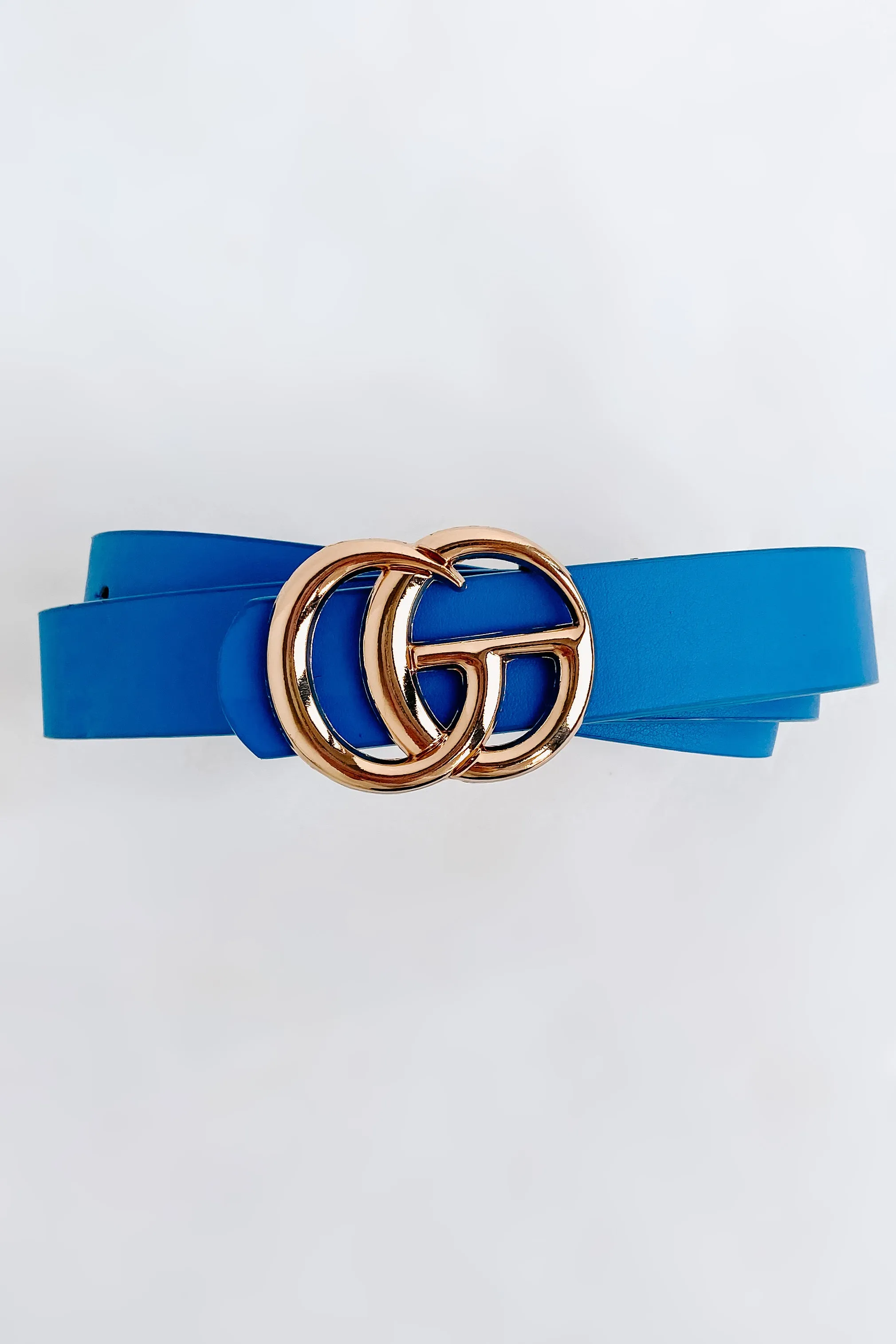 Always Noticed Faux Leather Belt (Blue)