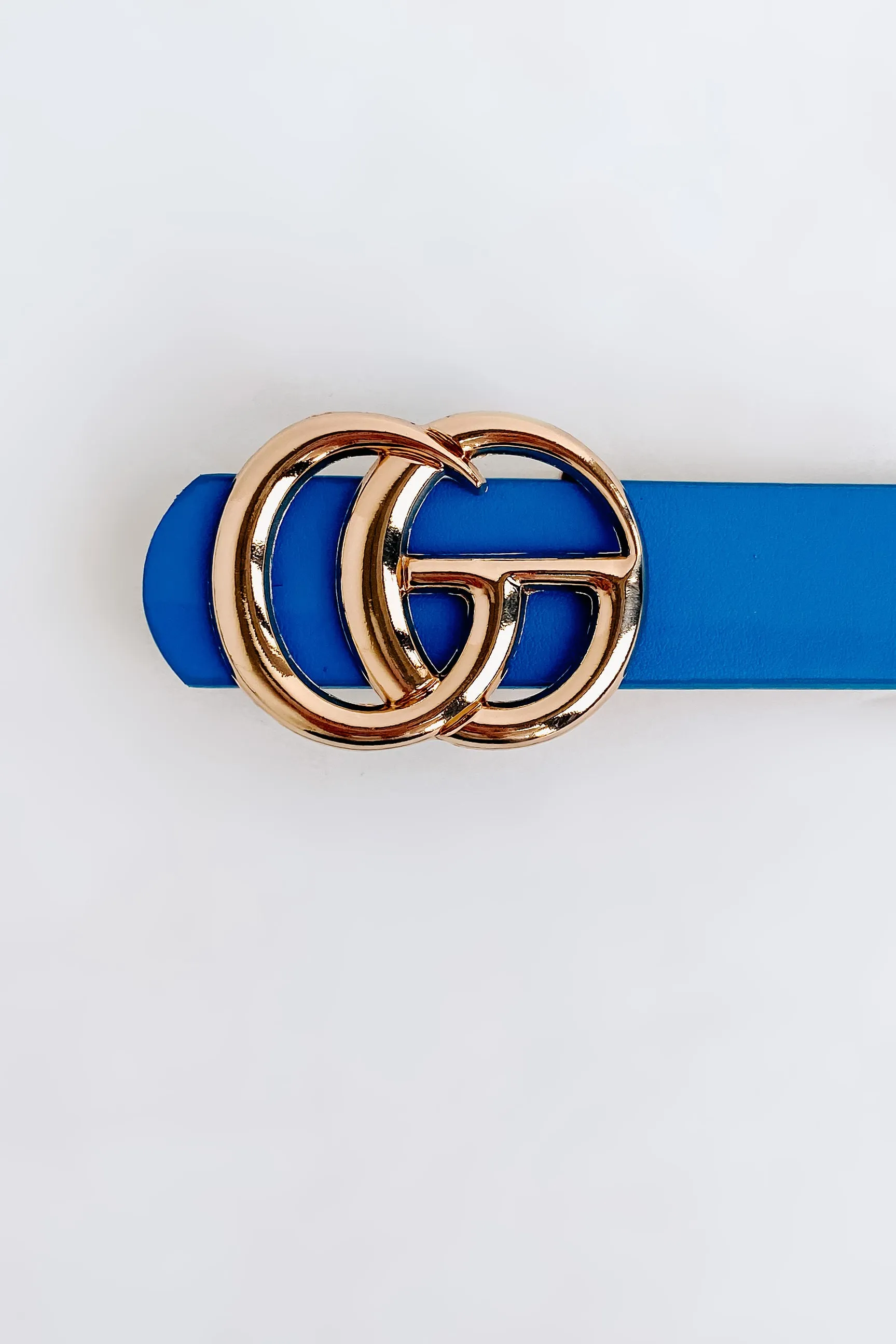 Always Noticed Faux Leather Belt (Blue)