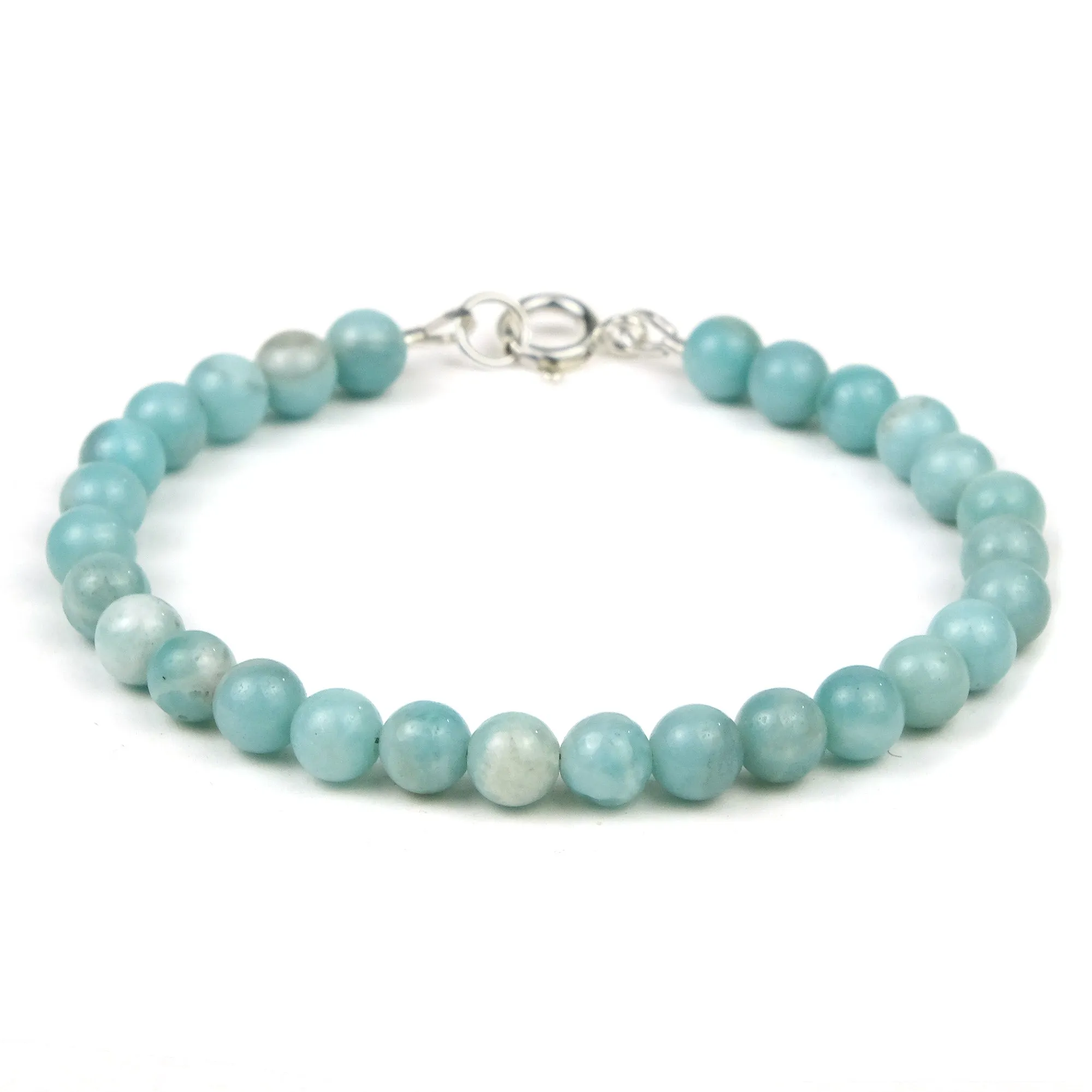 Amazonite Bracelet with Sterling Silver Spring Clasp