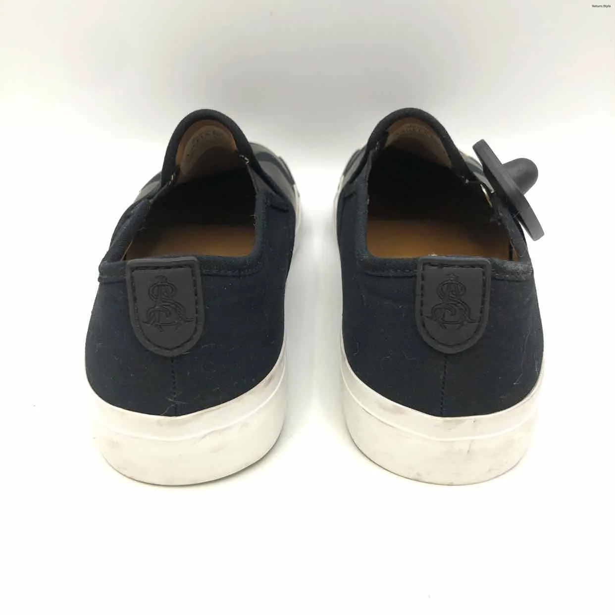 ANGELA SCOTT Black White Sneaker Shoe Size 7-1/2 Shoes