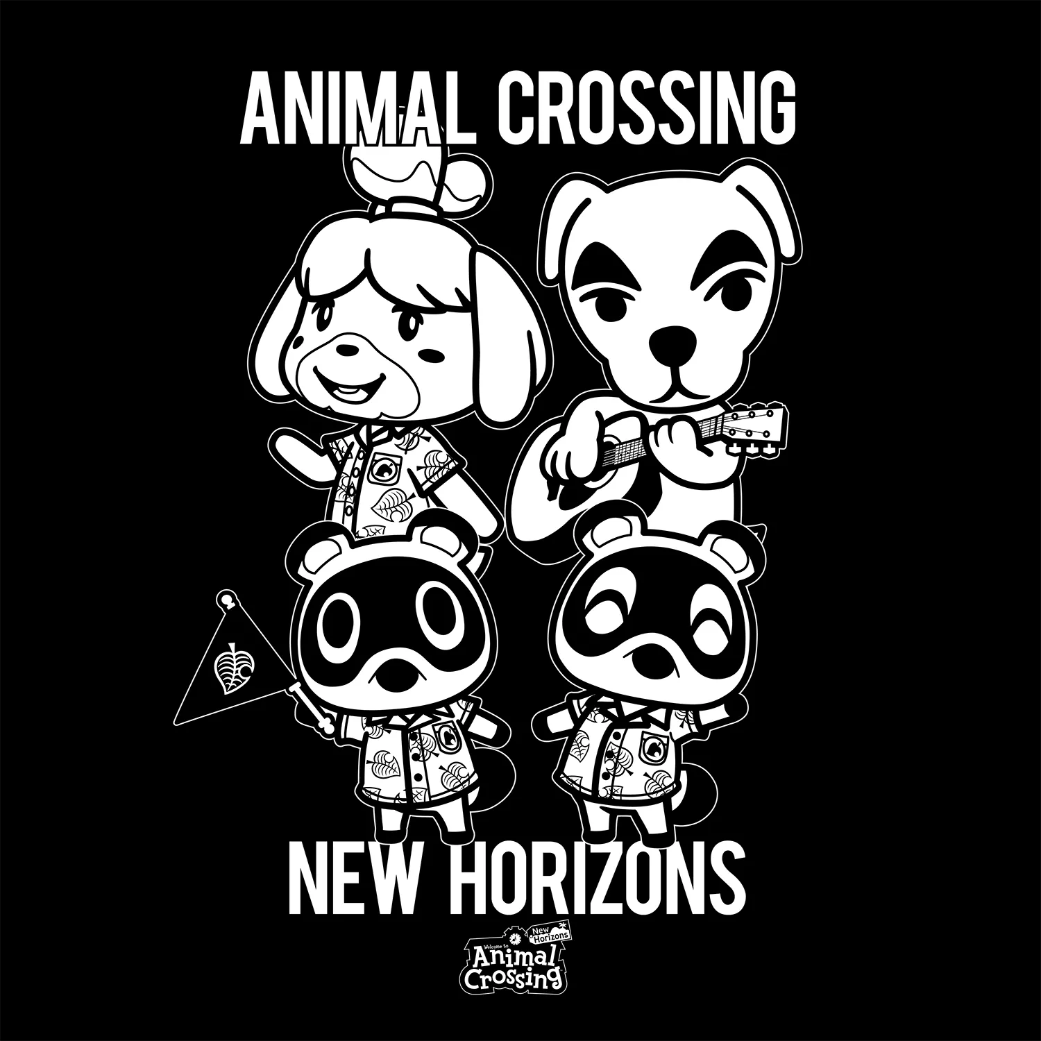 Animal Crossing - Isabelle K.K. Timmy and Tommy Group Tee