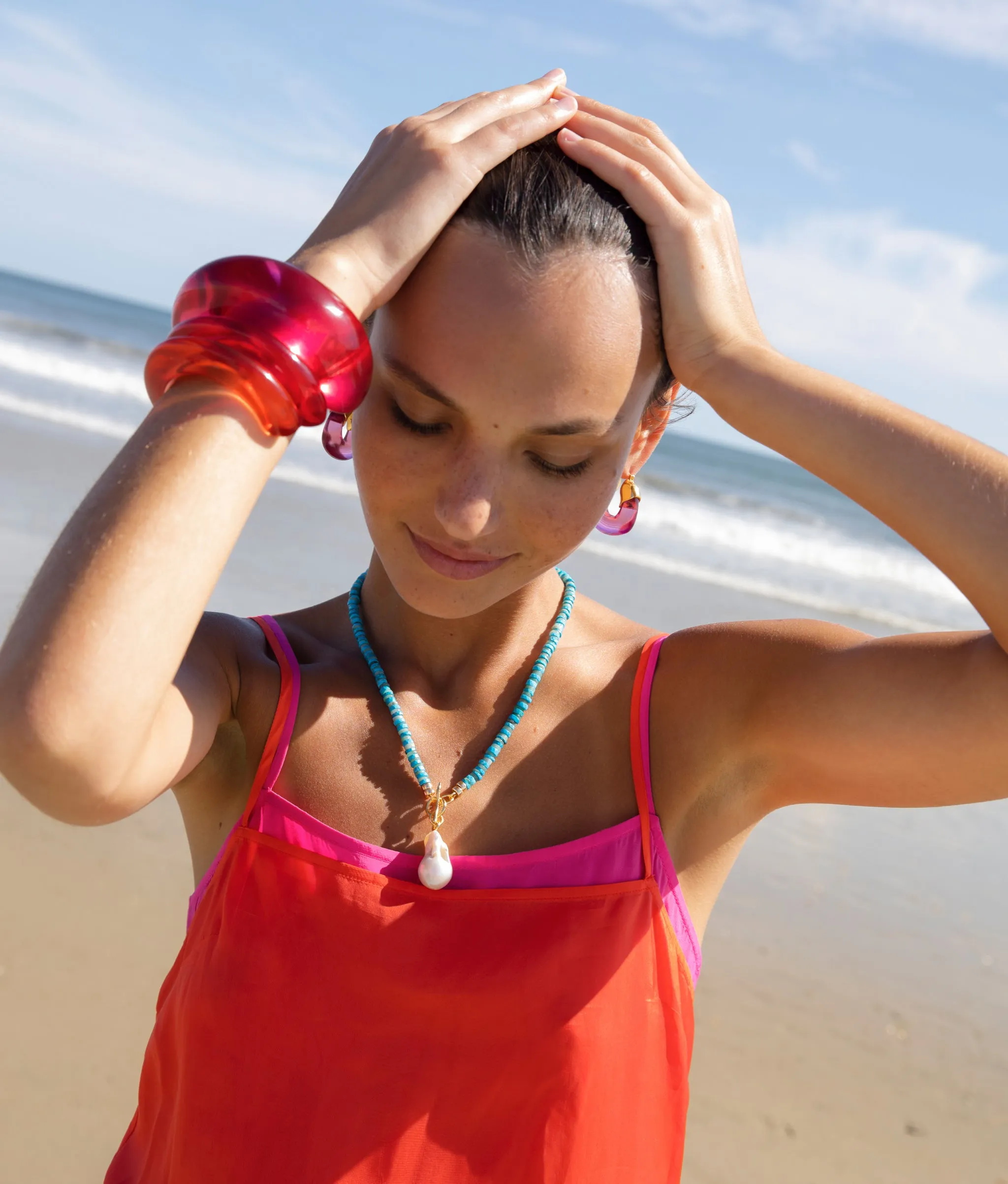 Arc Cuff in Magenta