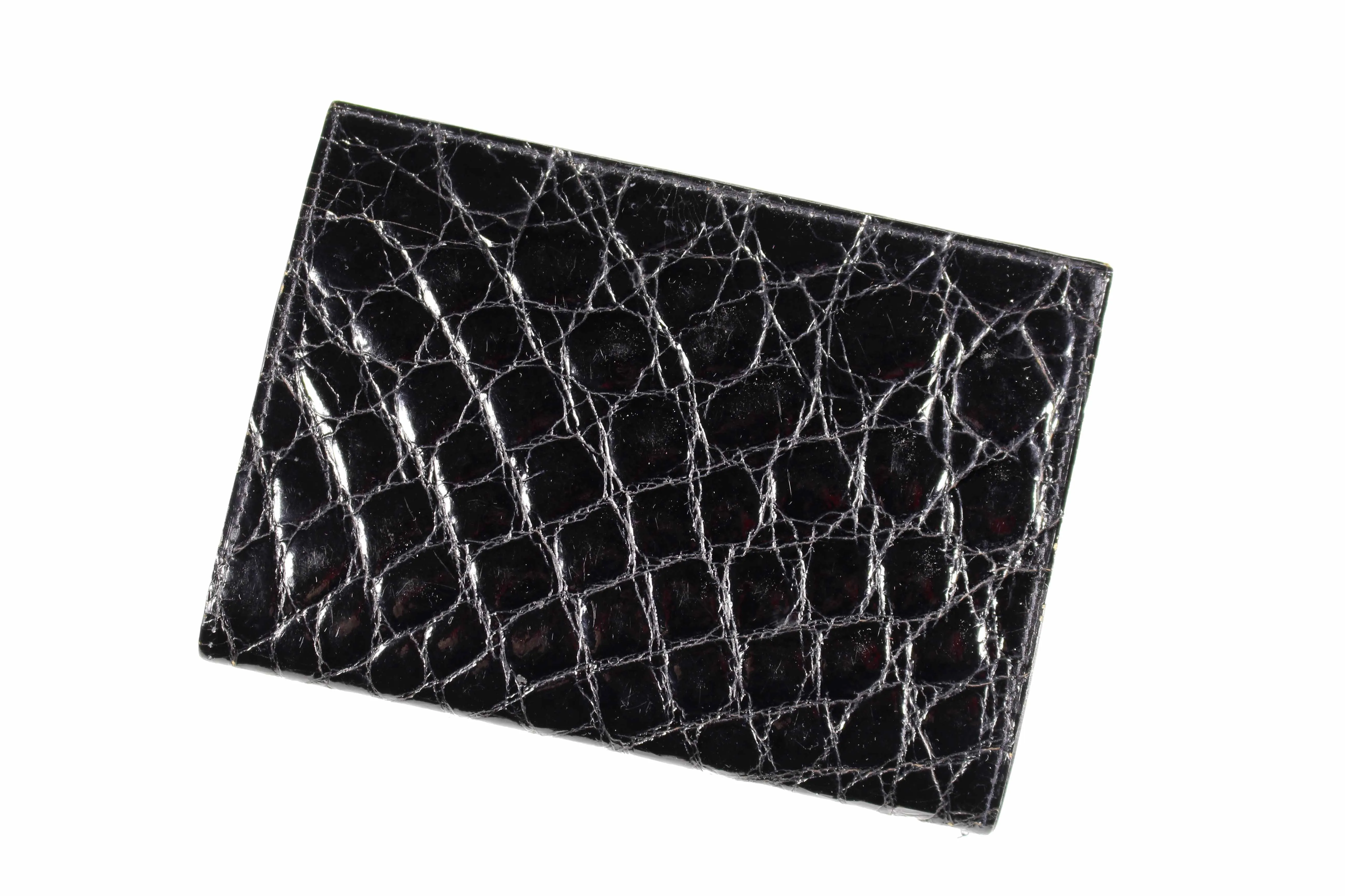 ARIES black crocodile skin wallet