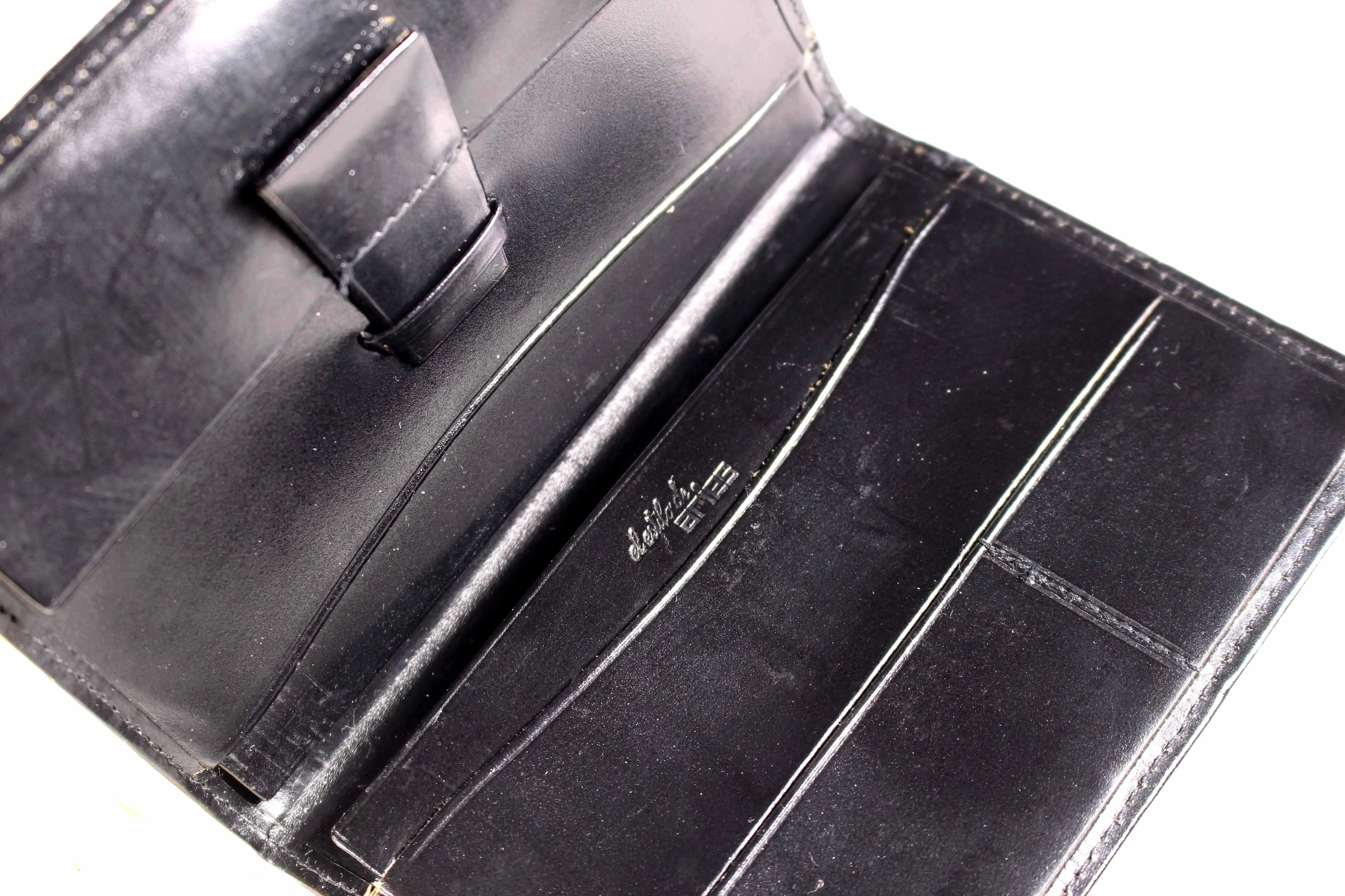 ARIES black crocodile skin wallet