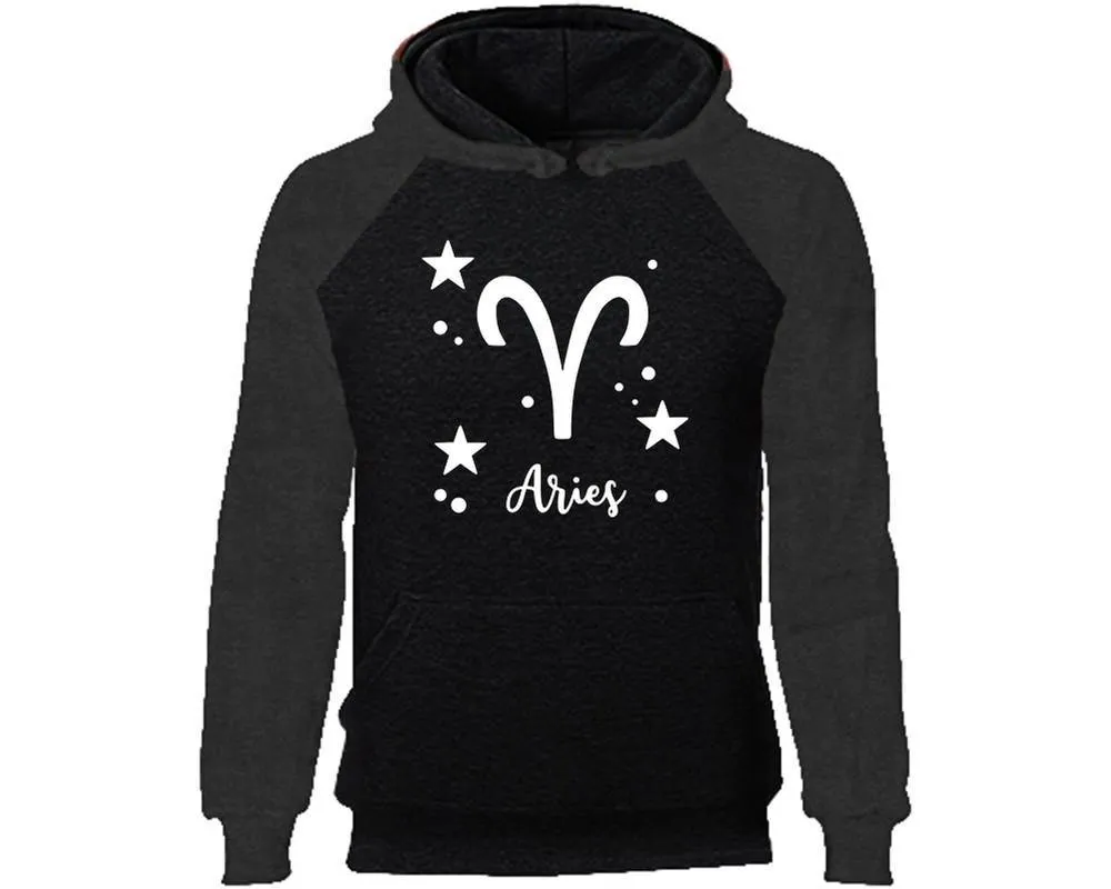 Aries Zodiac Sign Pullover Raglan Hoodie