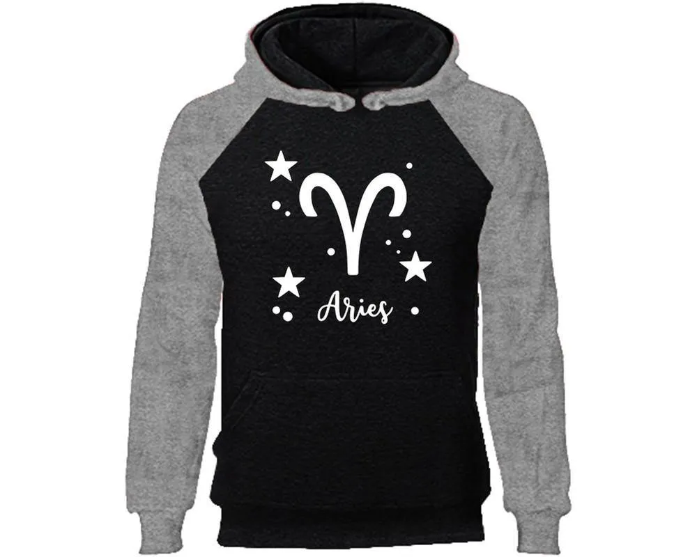 Aries Zodiac Sign Pullover Raglan Hoodie