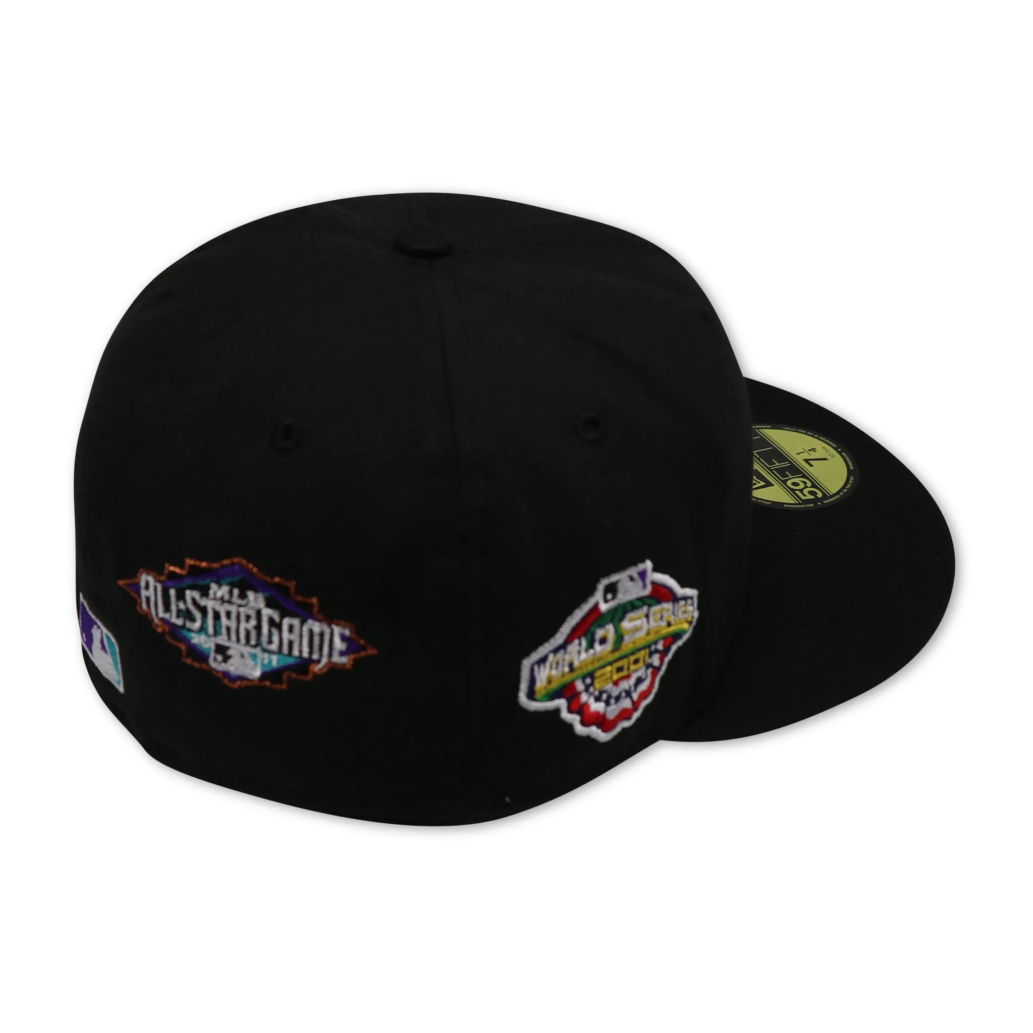 ARIZONA DIAMONDBACKS "2001 WS X 2011 ASG" DOUBLE PATCH NEW ERA 59FIFTY FITTED (PURPLE UNDER VISOR)