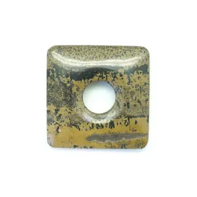 Artistic Jasper 40mm Square Donut - Pendant