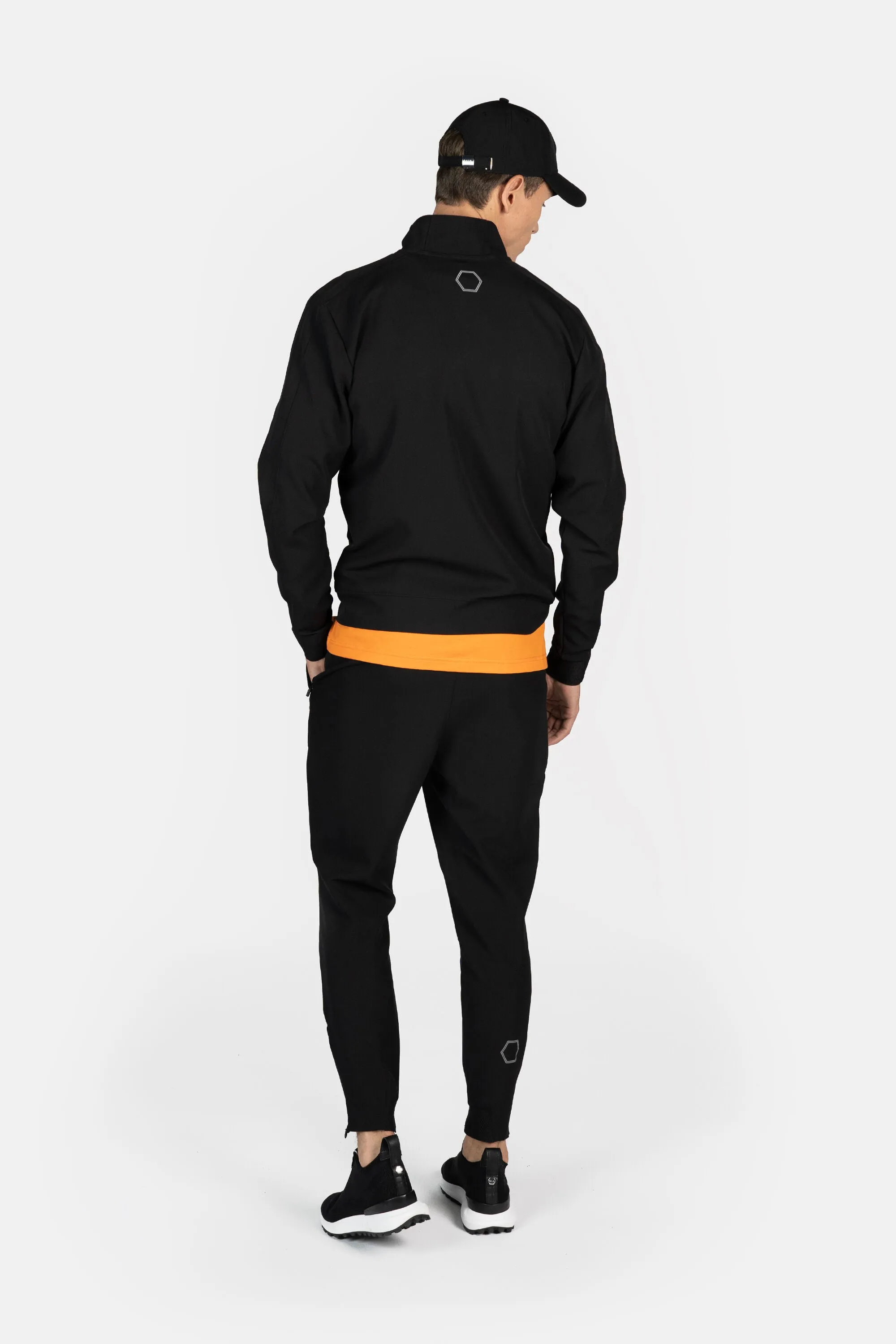 Athletic Slim Fit Track Jacket Jet Black