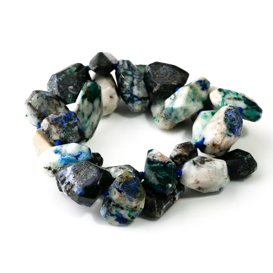 Azurite Malachite 10X20-14X20mm Nugget - 15-16 Inch