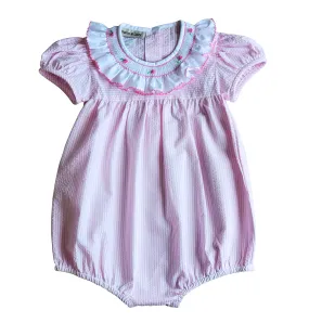 Baby Girl's "Lara" Seersucker Hand Smocked Bubble