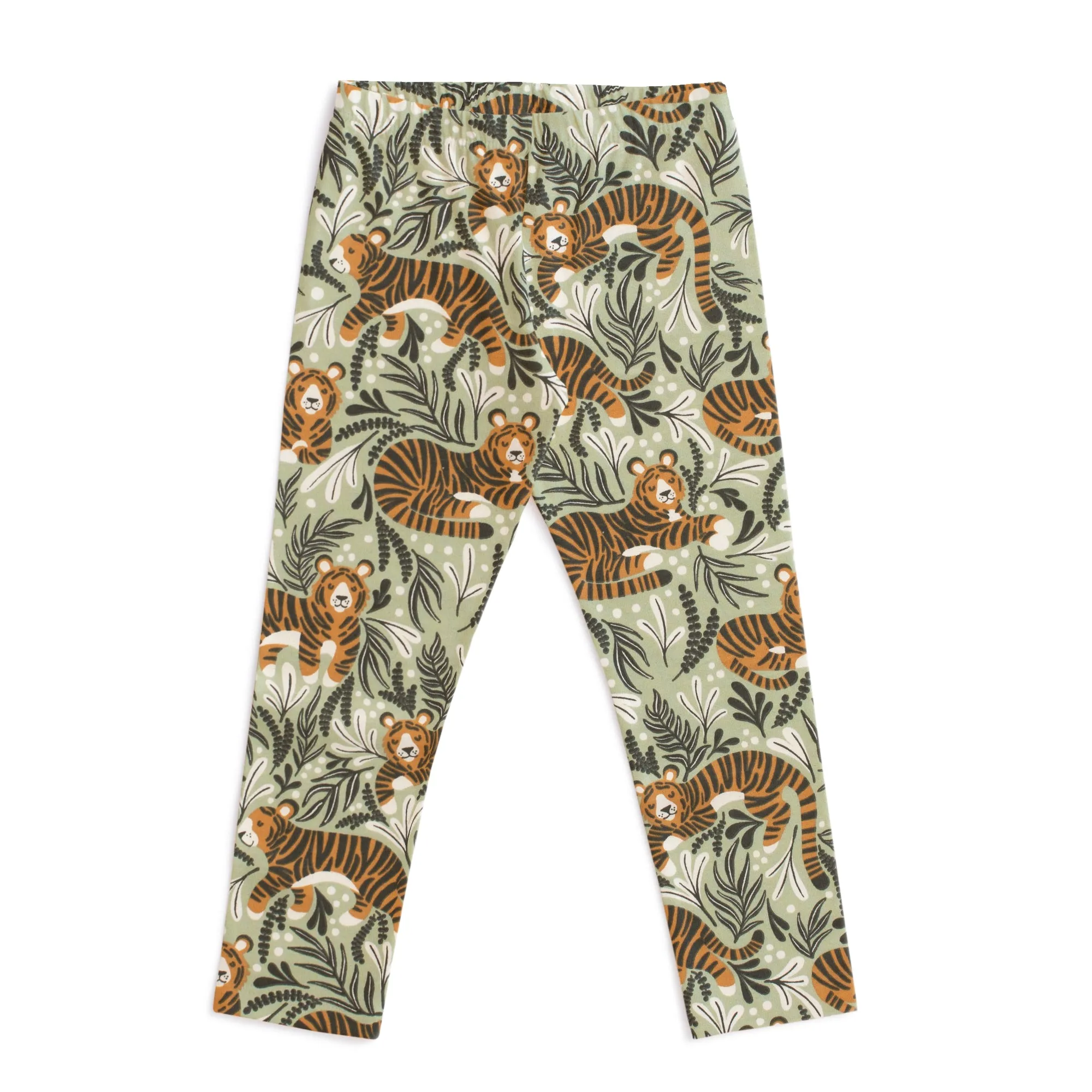 Baby Leggings - Dreaming Tigers Green