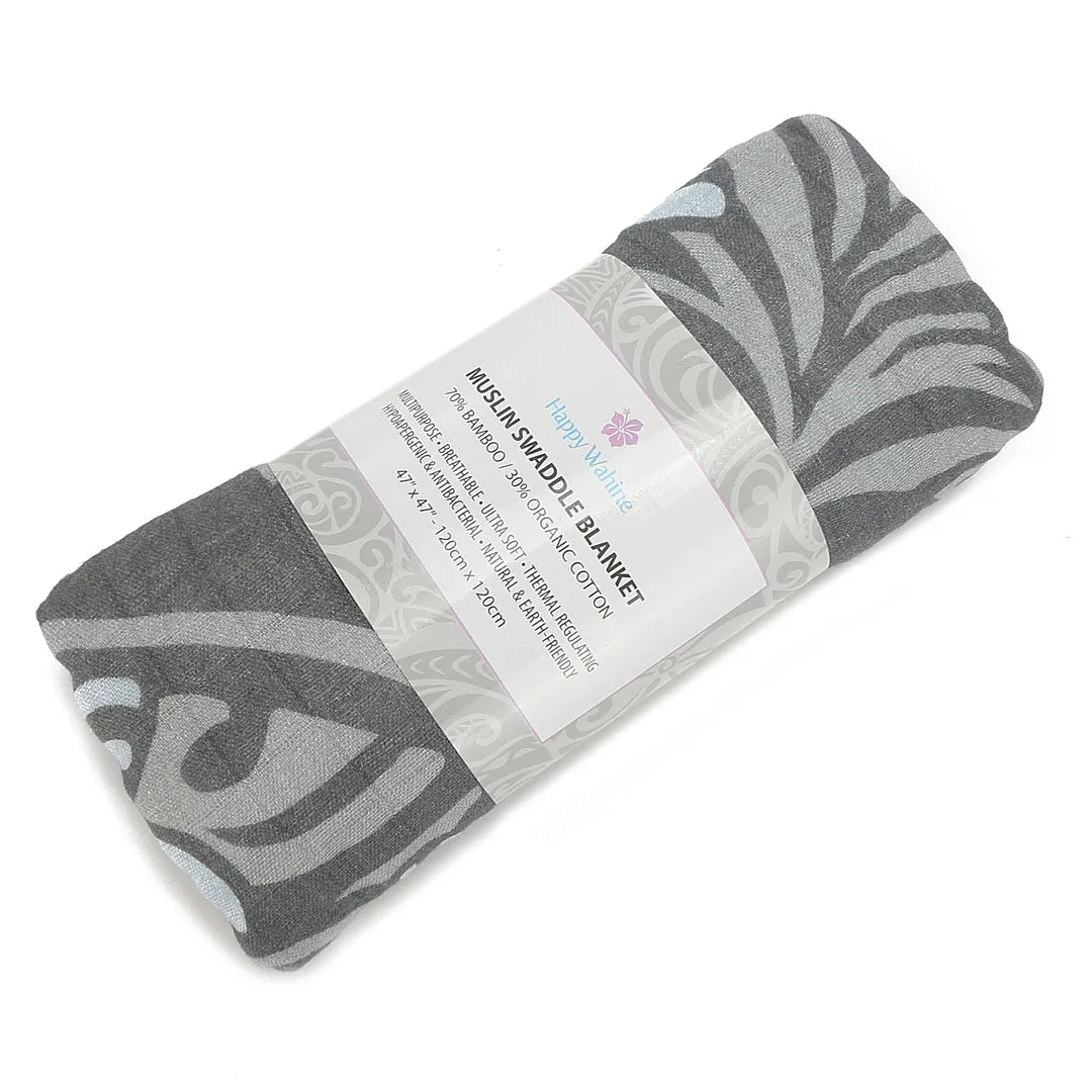 Baby Muslin Swaddle Tiare Infinity Grey