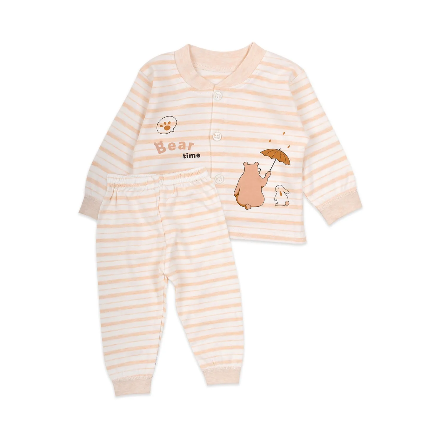 Baby Organic Cotton Co-ord Set- Peach | Bear