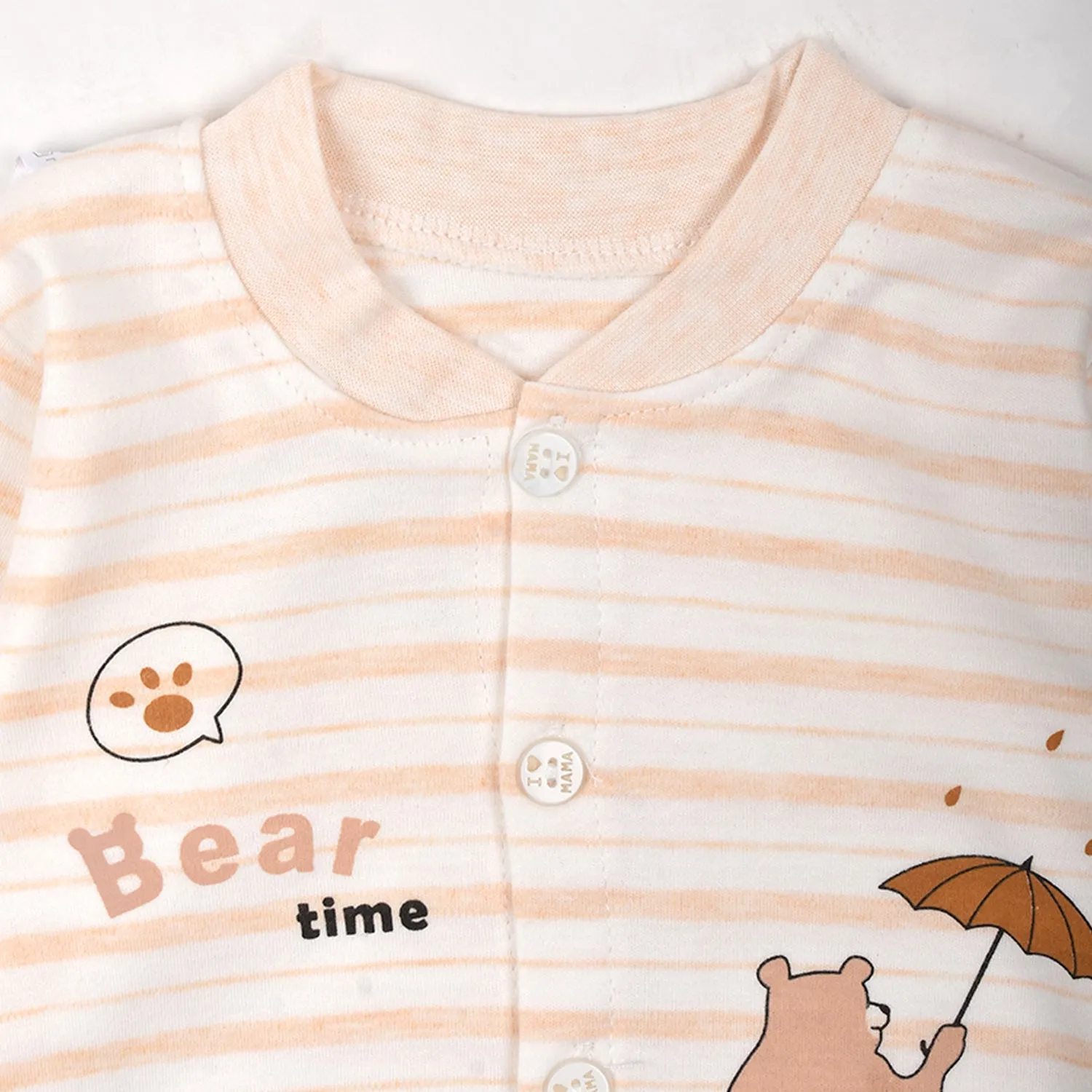 Baby Organic Cotton Co-ord Set- Peach | Bear