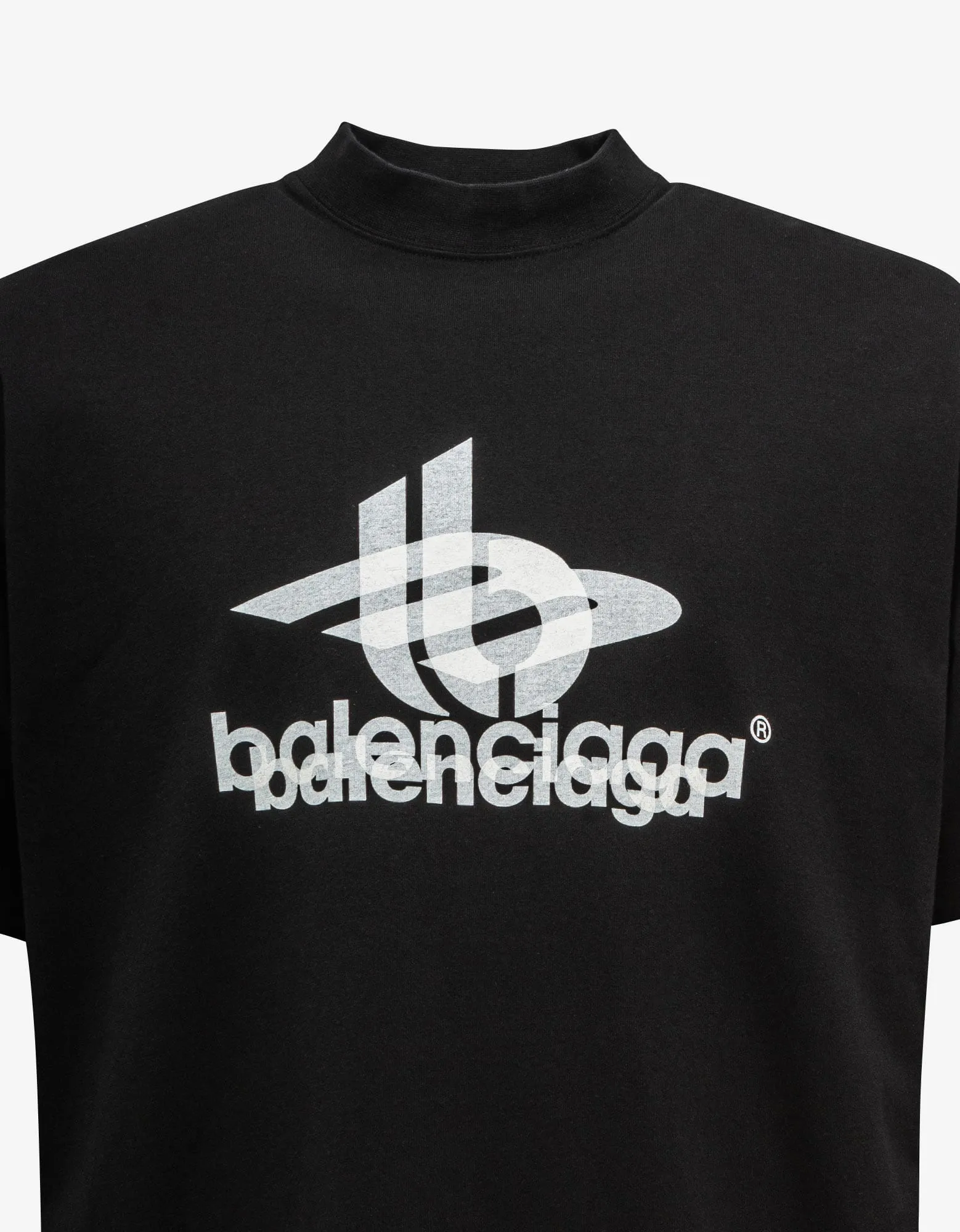 Balenciaga Black Layered Sports Oversized T-Shirt