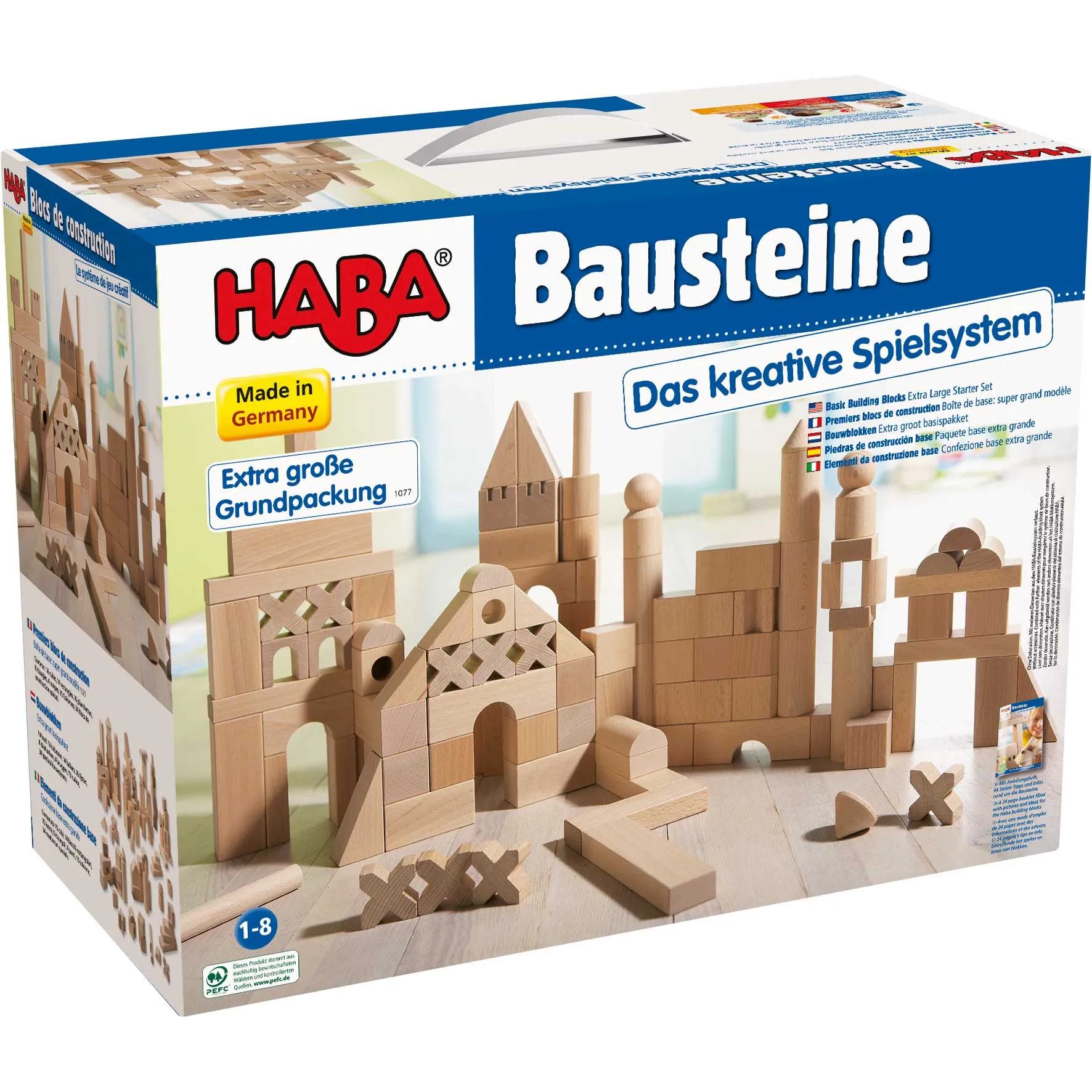 Basic Building Blocks 102 Piece Extra Large Wooden Starter Set