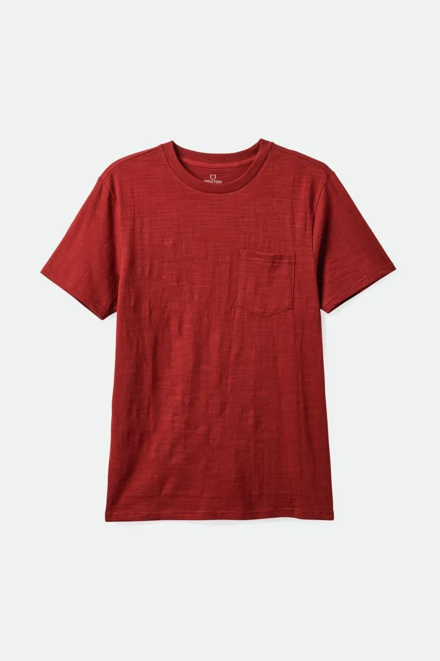 Basic Slub S/S Pocket Tee - Island Berry