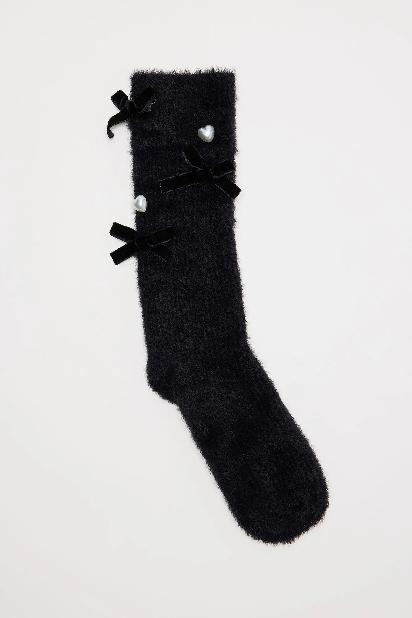 Be My Sweetie Cozy Socks - Black