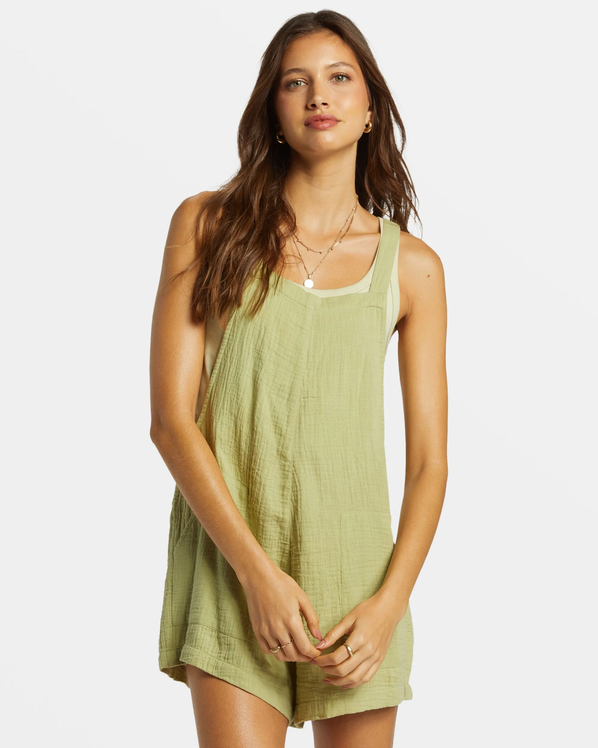 Beach Crush Romper - Avocado