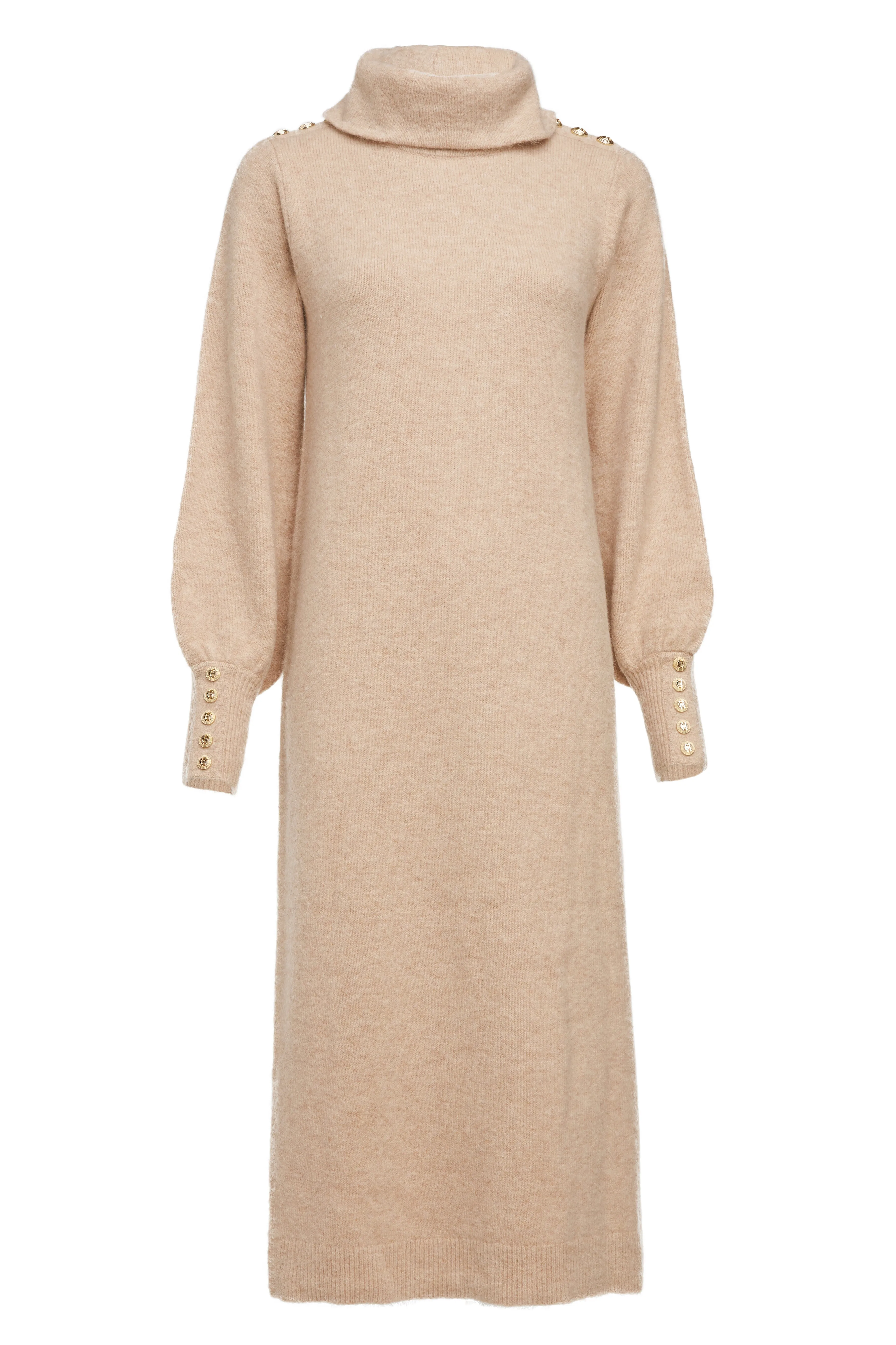 Berkeley Roll Neck Dress (Camel)