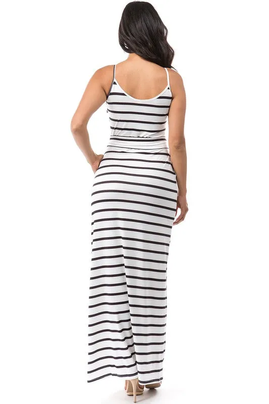 Better Together- Black and White Maxi Dress