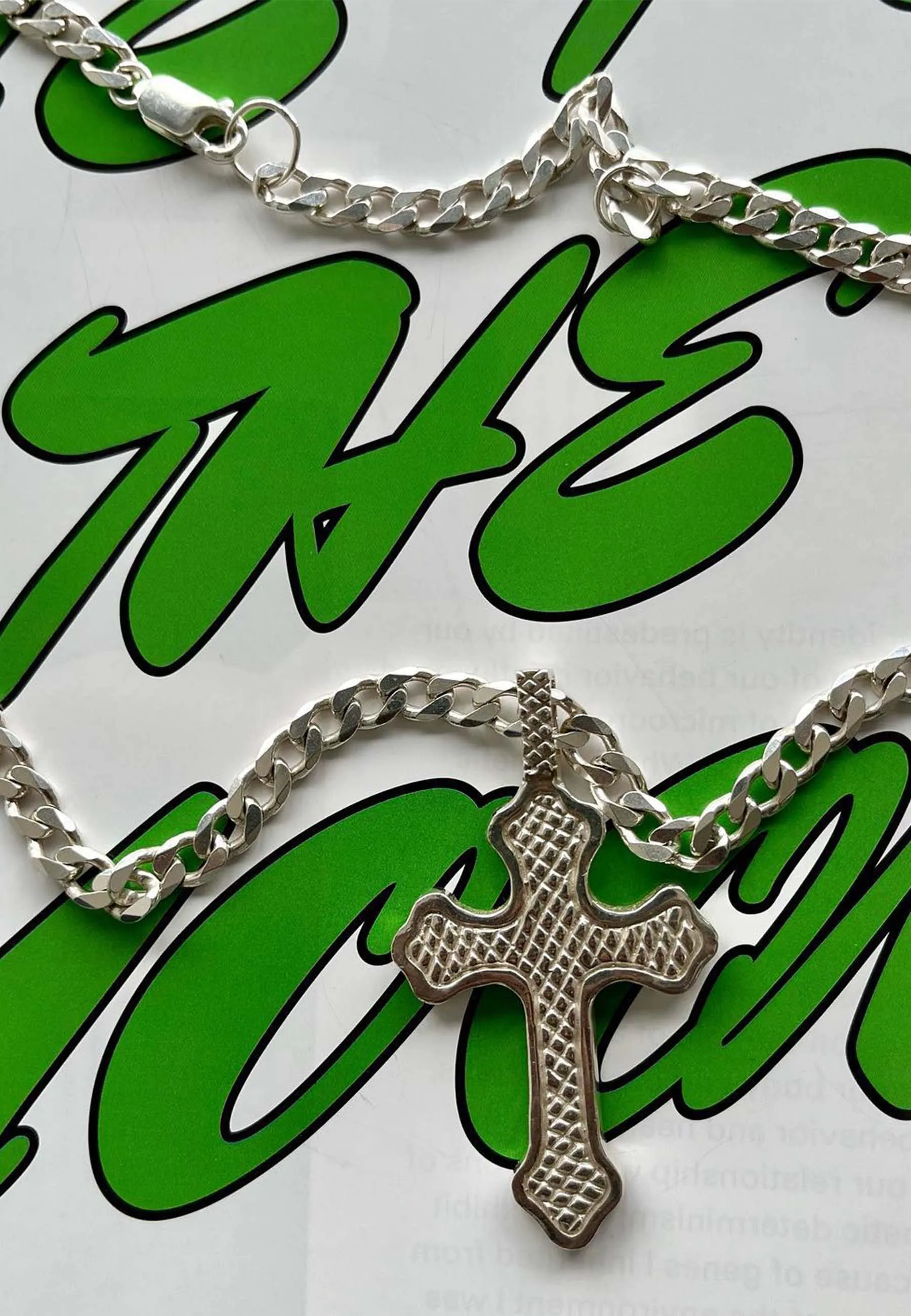 Big Cross Necklace - Silver