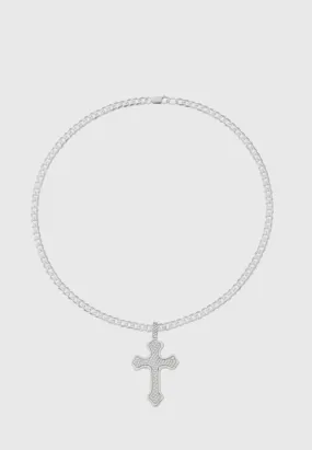 Big Cross Necklace - Silver