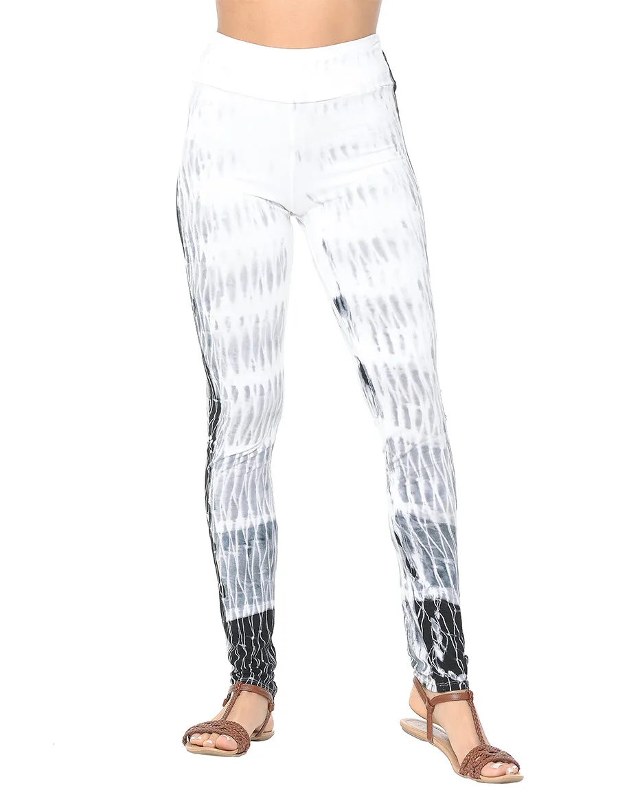 Black and Grey Basic Tie Dye Legging