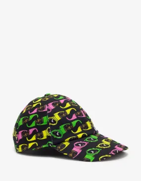 Black Biggie Sunglasses Print Cap -