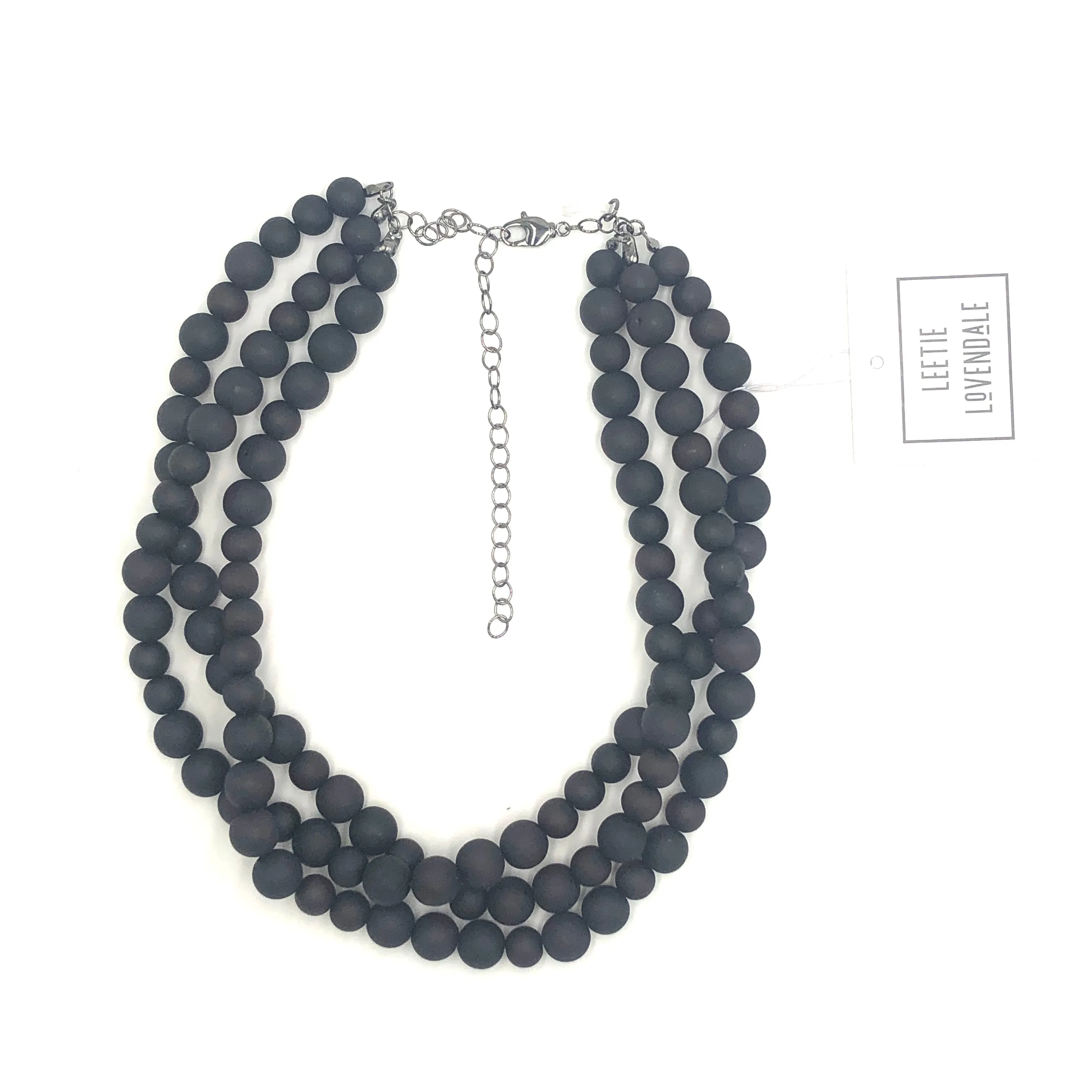 Black Frosted Morgan Necklace