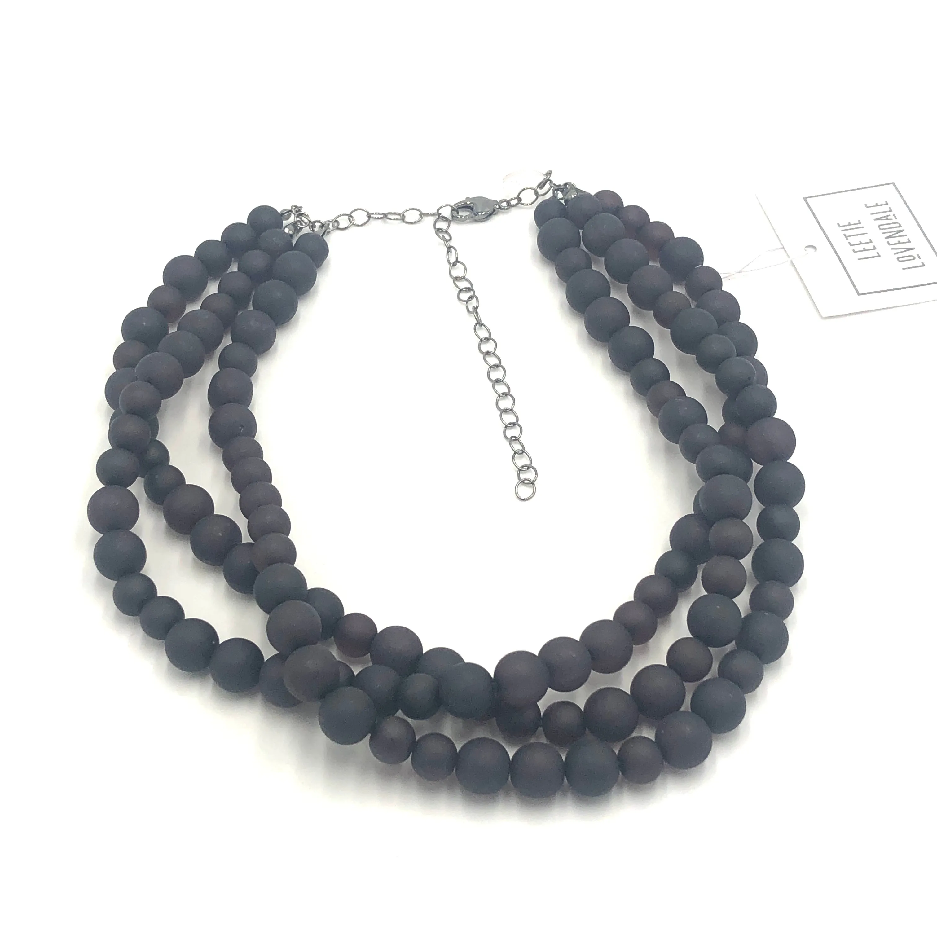 Black Frosted Morgan Necklace