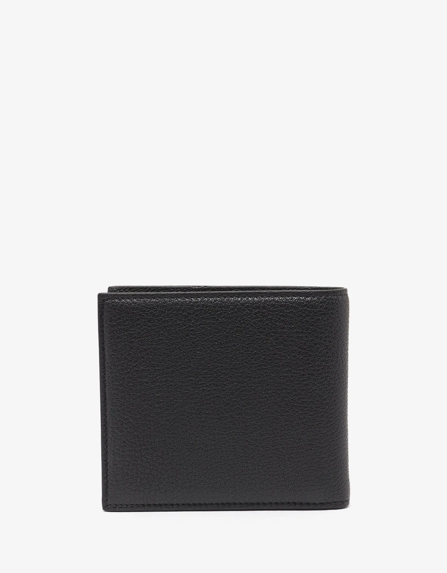 Black Grain Leather Billfold Wallet