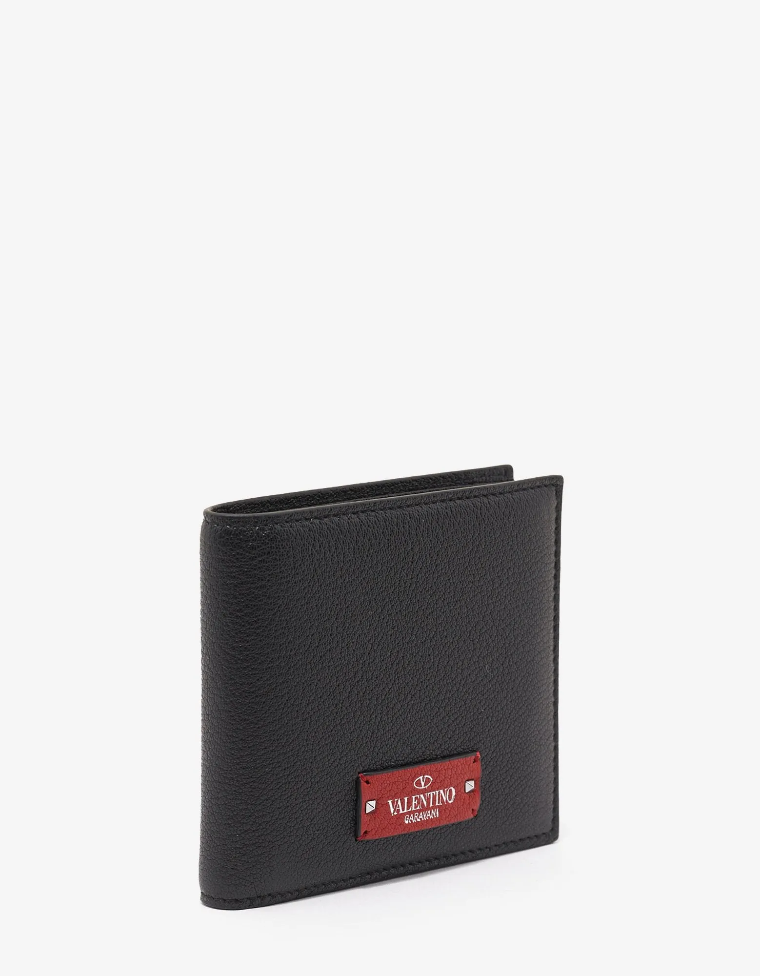 Black Grain Leather Billfold Wallet