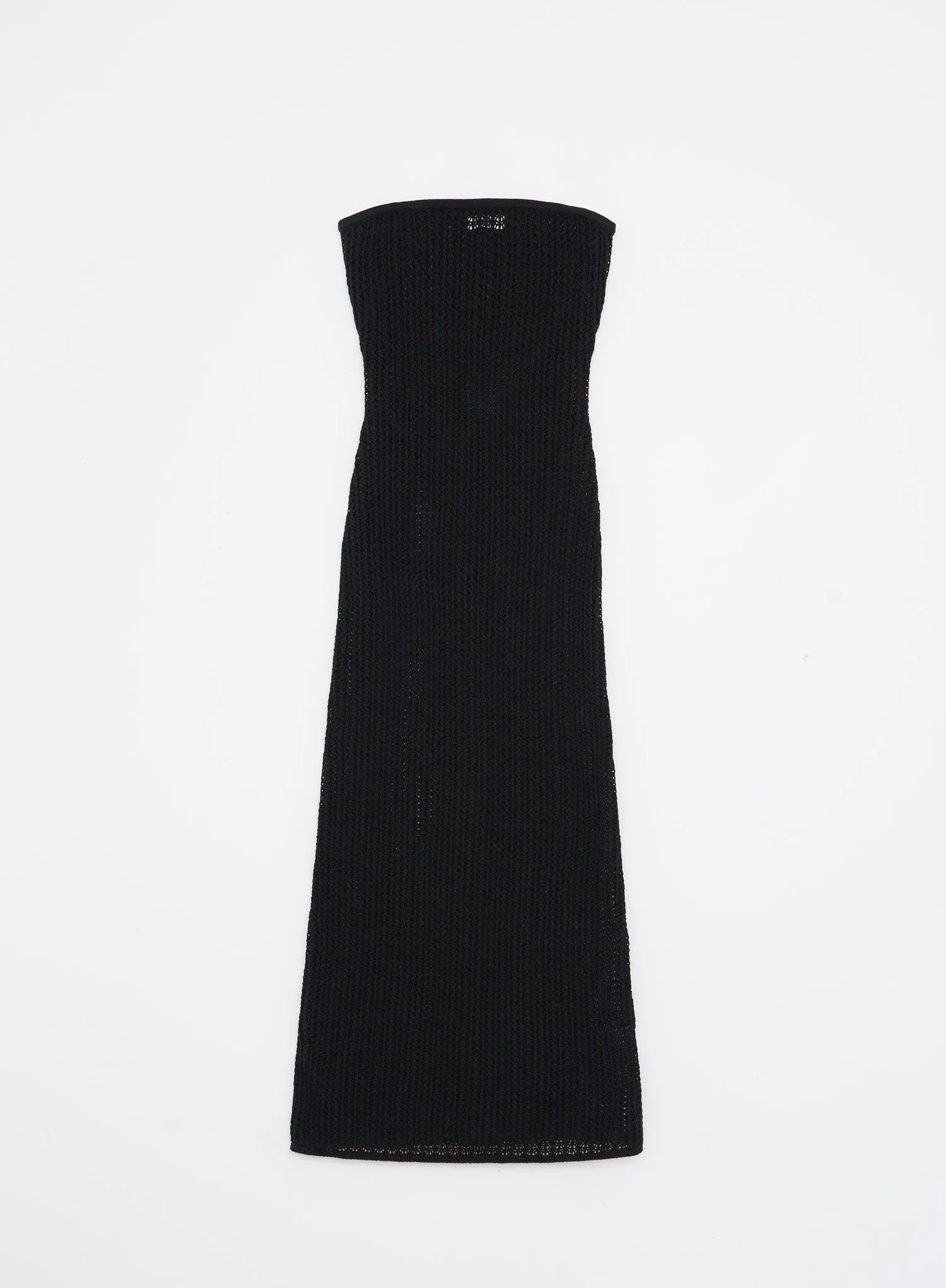 Black Knitted Bandeau Maxi Beach Dress- Emily